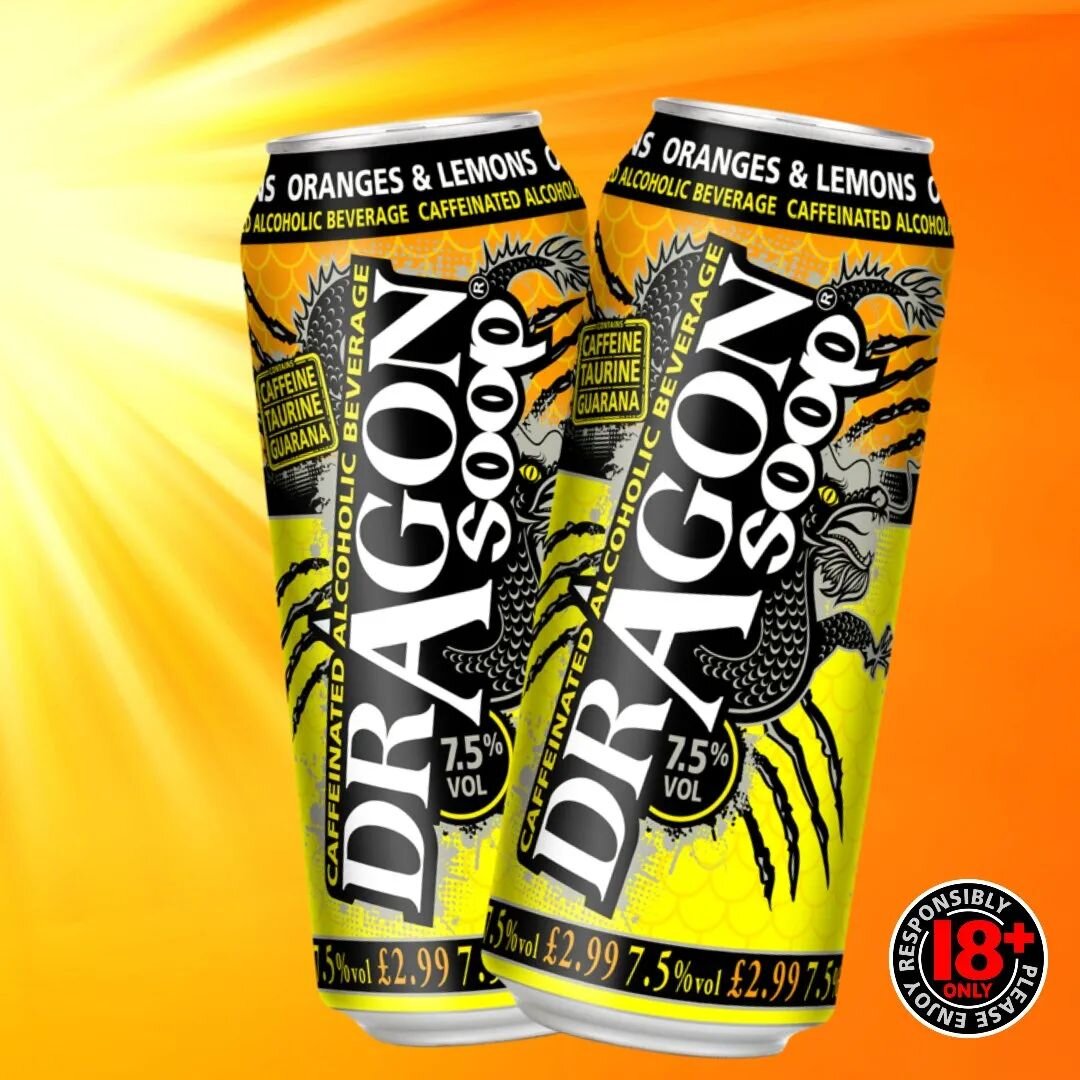 Sunshine in a can. That's as close as we're getting to the real thing 🌞😩

&gt;&gt; dragonsoop.com 

7.5% ABV. Contains #Caffeine, #Taurine &amp; #Guarana. 18+ only.

Please enjoy #dragonsoop&nbsp;responsibly

#britishsummer