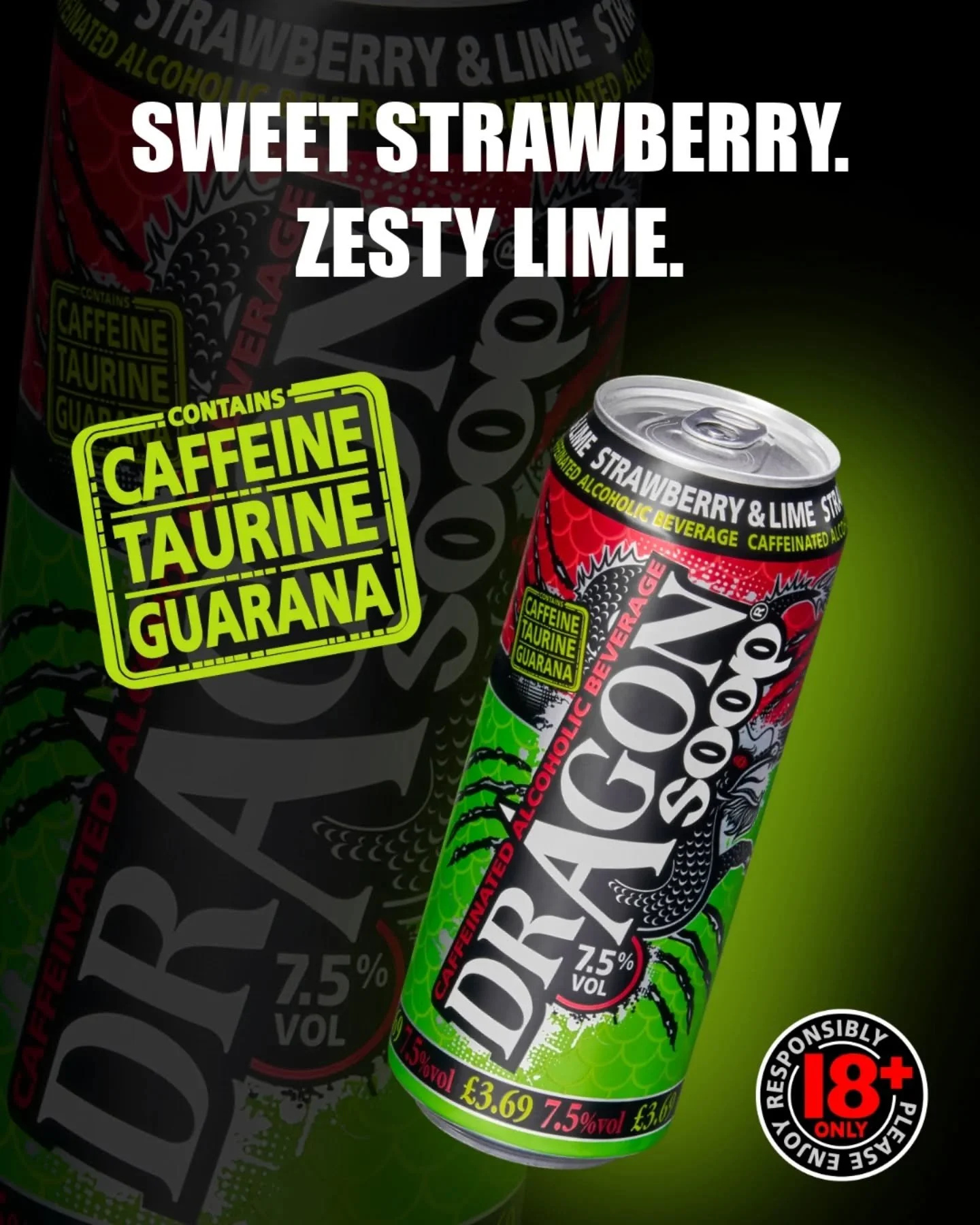 🍓 ✨️ 🍋&zwj;🟩

#DragonSoop is 7.5% ABV. Contains Caffeine, Taurine &amp; Guarana.

http://dragonsoop.com

18+ only. Please enjoy responsibly