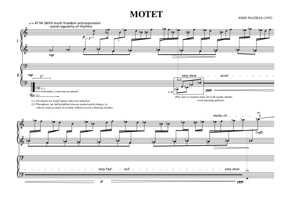 Motet Piano Duo Pdf Score Download John Johnpsathas Com