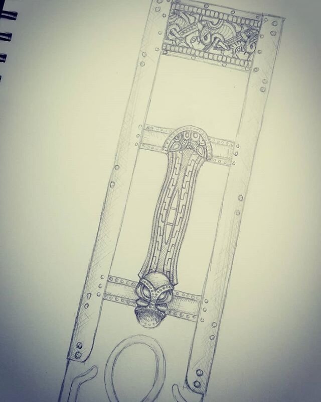 Scabbard concept sketch.