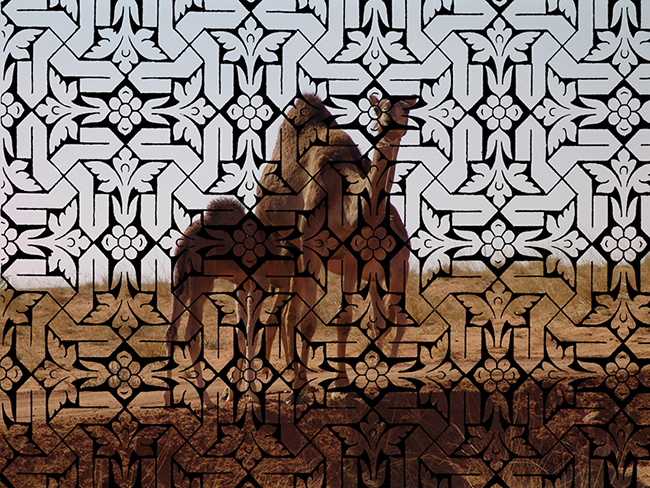 Camels Family, 2016 Intervened digital photography 33 x 45 cm