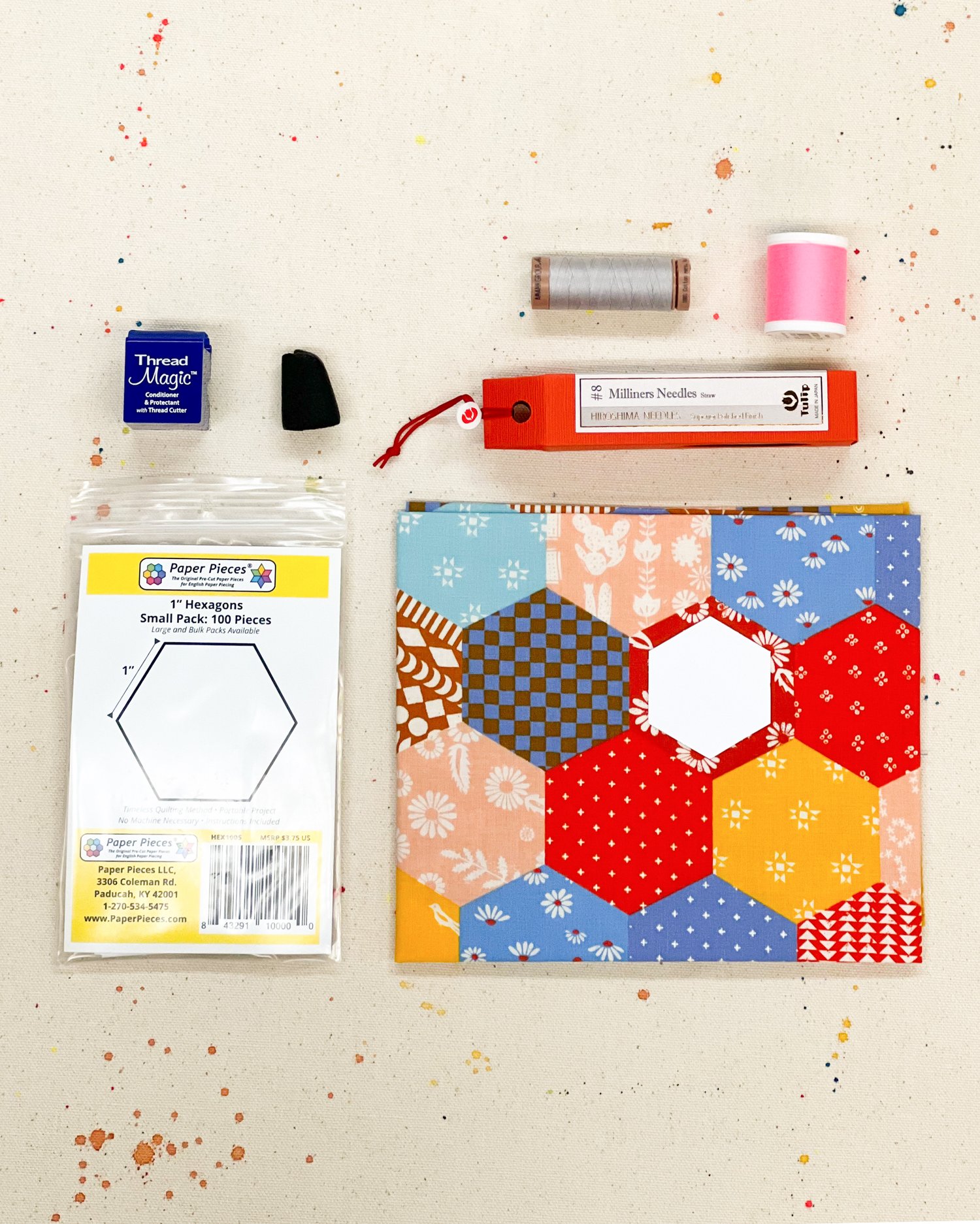 100 Count Paper Piecing Paper Paper Piecing Shapes Hexagon Paper Piecing  Templates Quilting Templates for Use in Quilting, Sewing, and Craft