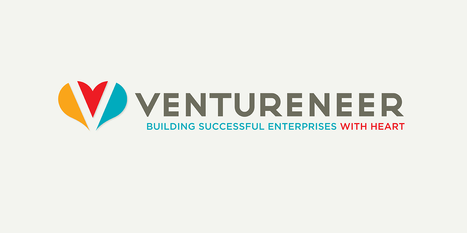 The heart logo represents the three target audiences in Ventureneer’s reach – entrepreneurs, nonprofits and for-profit business with social impact. The iconic illustrations and bold color palette capture their energy and spirit. The visuals are flexible in use, providing numerous options for expansion and adaptation through a multi-phase launch.