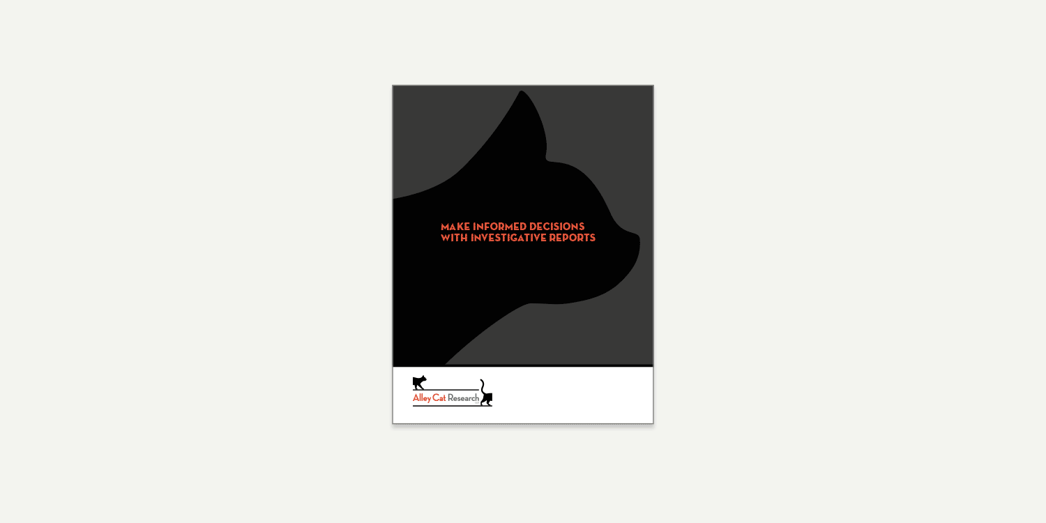 Alley Cat Research’s social media campaigns and ad series are targeted to individuals interested in general background reports for personal services.