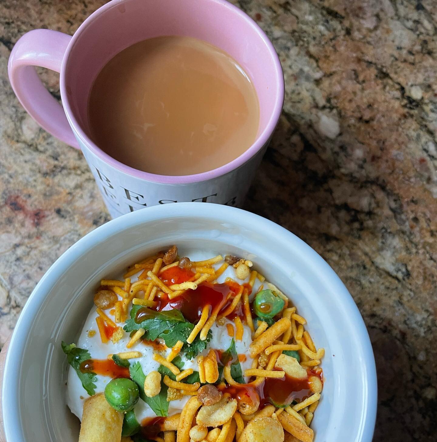 NGL, after my talk on south Asians and food, I&rsquo;ve been feeling like treating myself to a nastha (breakfast/tea time). I&rsquo;ve paired whole milk yogurt with Chana chur (or sana sur for my syhletis). Sprinkled with some panch poron (Bengali 5 