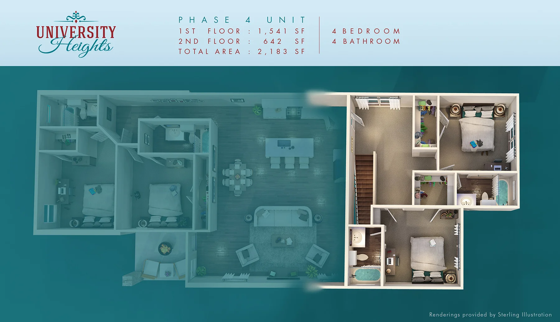 University Heights 3D Cutaway Floorplan_Garage Front_2nd Floor_Labeled_Mobile.jpg