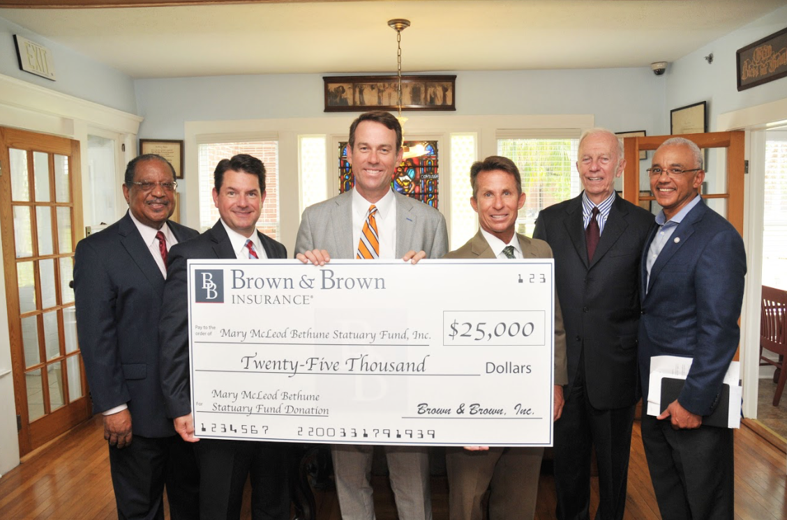 Pictured: B-CU Trustee Pete Gamble, Robert W. Lloyd, J. Powell Brown, Chris Fulton, J. Hyatt Brown, B-CU President Dr. Brent Chrite