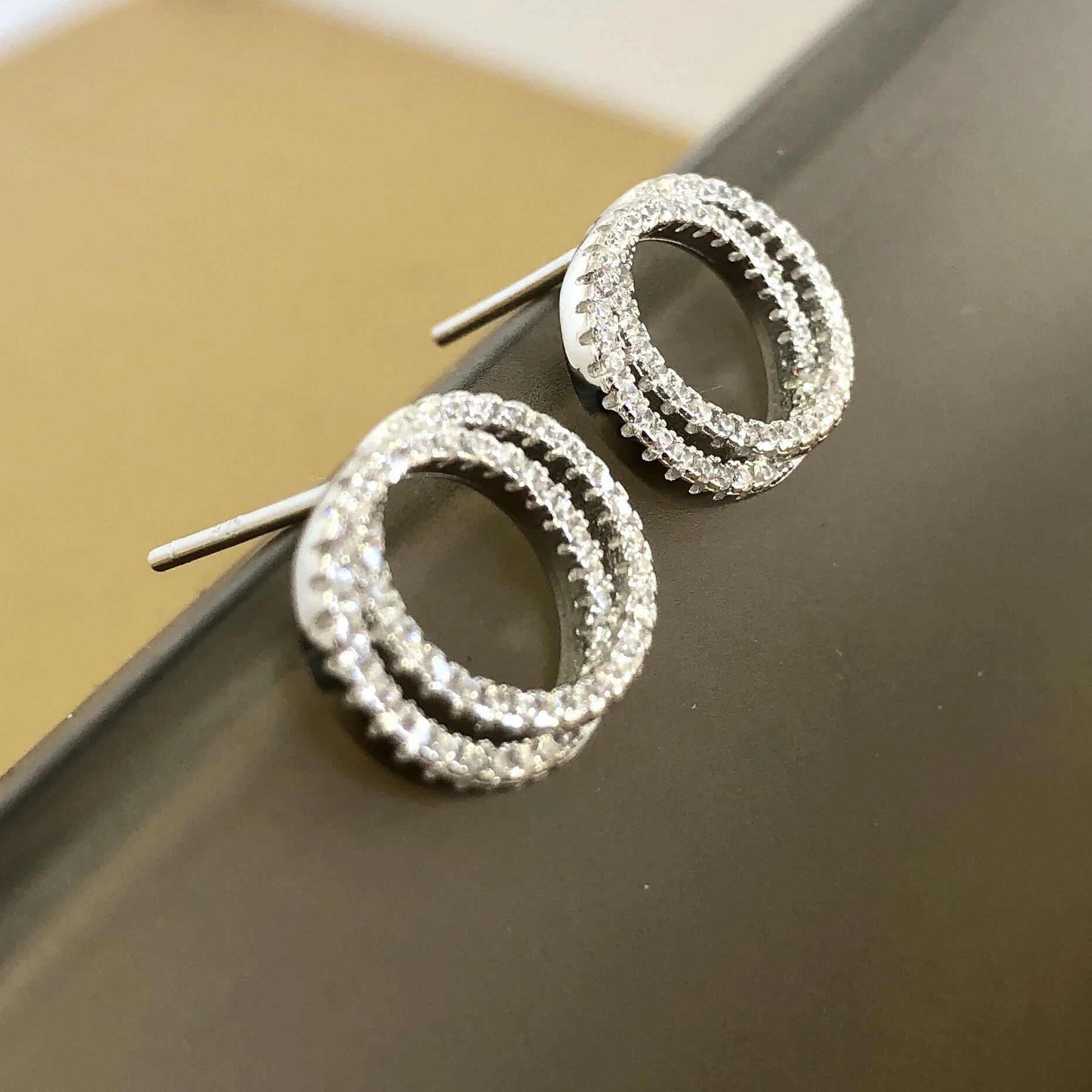 Entwined Circles Stud Earrings