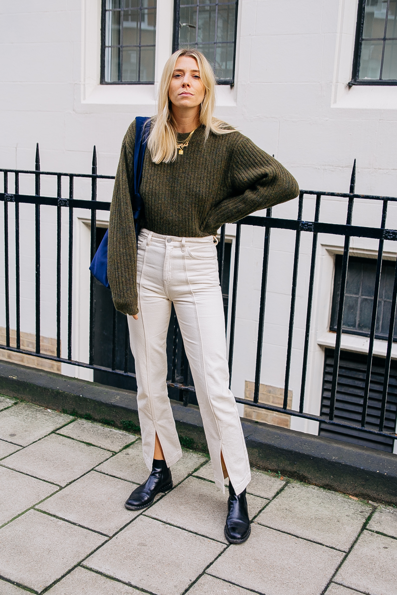 split leg jeans