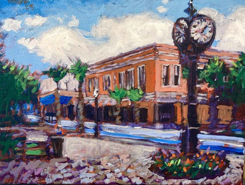 "Downtown Leesburg," painting by Richard D. Colvin,12x16" . . . $750 value.