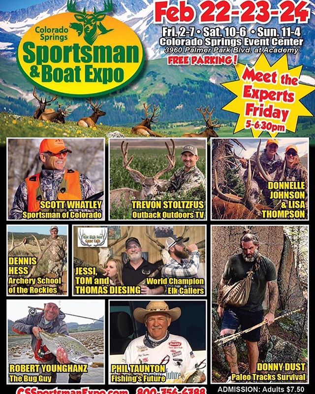 If you are around Colorado Springs, CO this weekend, join @trevonstoltzfus at the Colorado Springs Sportsman Show... #Repost @trevonstoltzfus
・・・
I hope those outdoorsmen and women in the Colorado Springs area will come hang out with us this weekend 