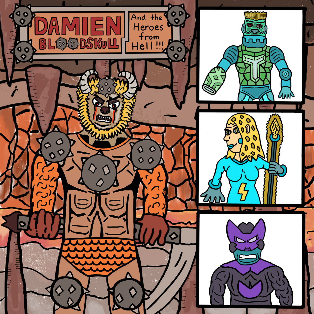 Spoiler Man Intermission #1: Damien Bloodskull and the Heroes from Hell