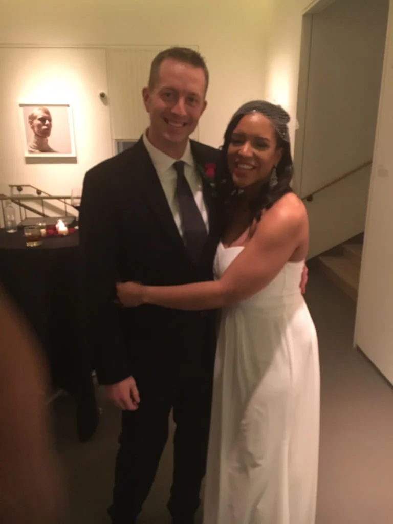 The bride and groom.
