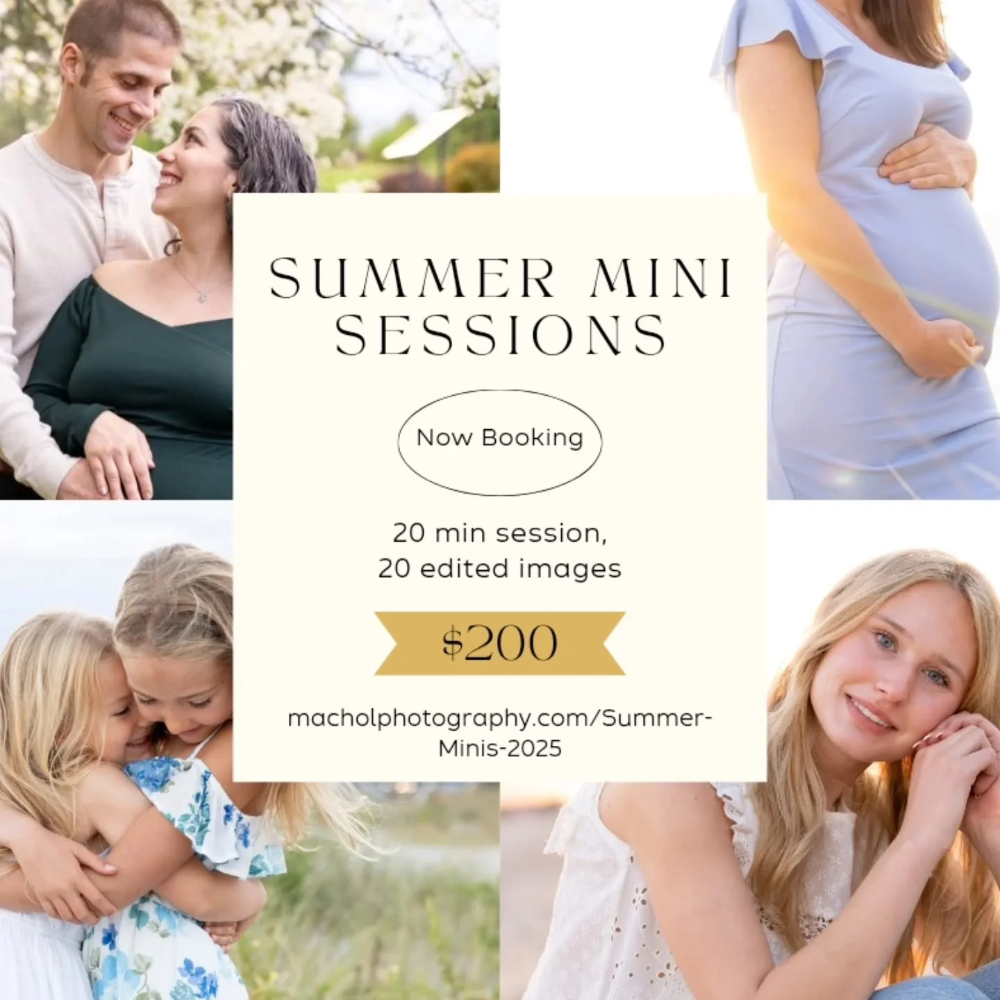 ☀️ Summer Mini Sessions Are BACK! ☀️

I&rsquo;m so excited to announce my Summer Mini Sessions&mdash;happening this July and August! Whether you're looking to capture sweet family moments, celebrate your love, or just show off that summer glow, these