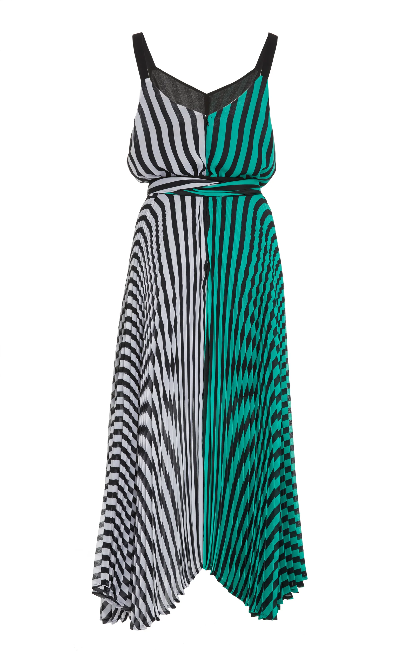striped camille dress back