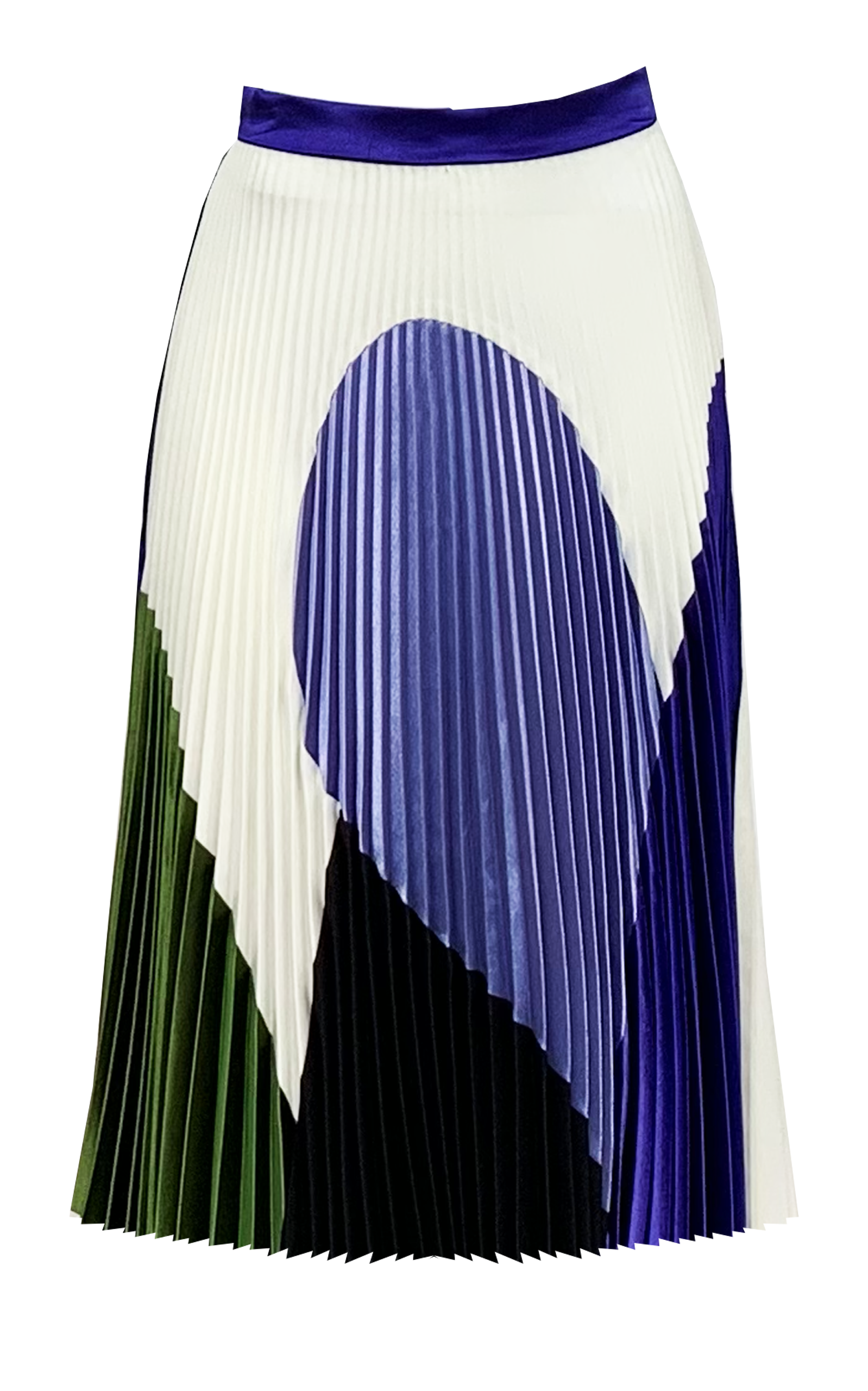 Patchwork Clara skirt with purple and cream panels