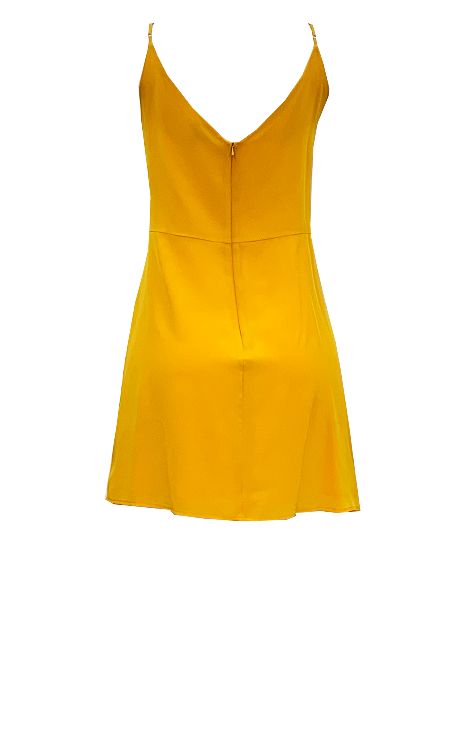 Twist front short dress with spaghetti straps