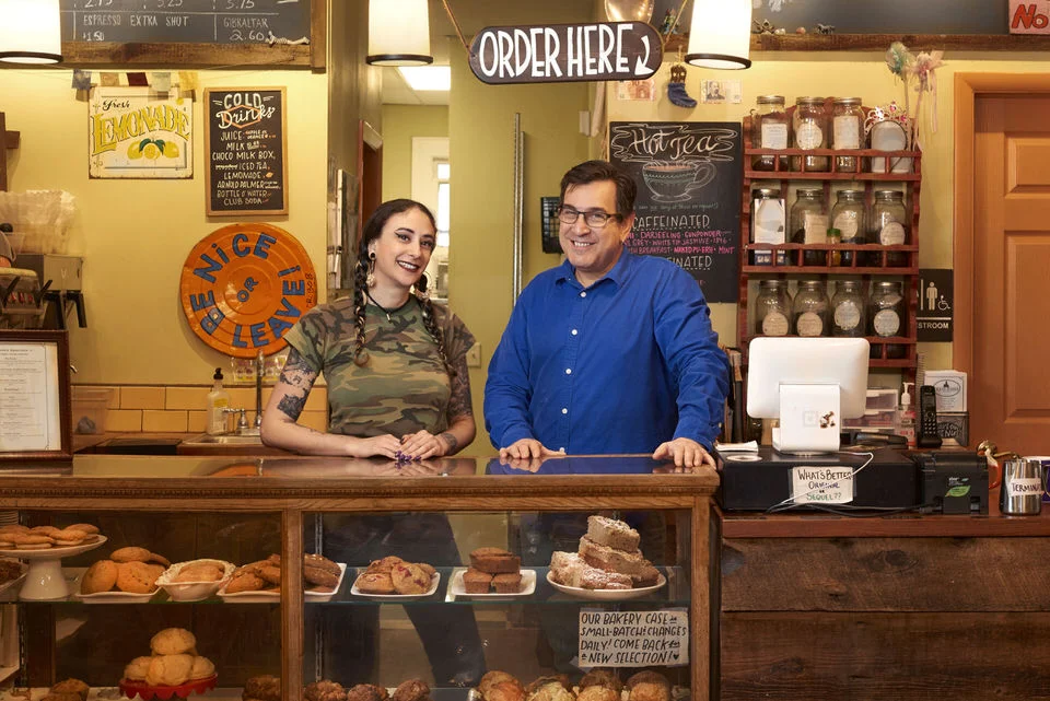 While Cedar Ridge Cafe & Bakery started in 2013, its story began a few years before, with a little place called The Cupcake Corral.The Cupcake Corral was the brainchild of the late, self taught baker, Joe Ramaikas, opened in 2010. Serving up cupcakes, named after all your favorite country western performers, cakes, our famous scones, biscotti and so much more. Fast forward three years and add Le Cordon Bleu trained chef, Paul Holtzman to the mix and now you have CRCB! Joe and Paul collaborated to open Cedar Ridge. With Joe’s homestyle baked goods and Paul’s breakfast and lunch creations, CRCB was on its way to becoming a town staple! Sadly, Joe passed away the summer of 2016. He may be gone, but he is certainly ever present in the daily ongoings at The Ridge. His recipes still fill the case, but not without the help of head baker/manager, Michelle Mancuso! Michelle came to Cupcake Corral in 2012 right before the transition into Cedar Ridge, bringing with her a variety of vegan recipes, both baked goods and savory meals! Here, in 2018, Michelle and Paul collaborate daily on breakfast and lunch items, both of the vegetarian and vegan variety, creating something for everyone to enjoy! We also became certified kosher in September of 2018! Cedar Ridge Cafe & Bakery is a cafe and a community space, striving to bring the folks and of Maplewood and South Orange closer together, with the help of delicious food!