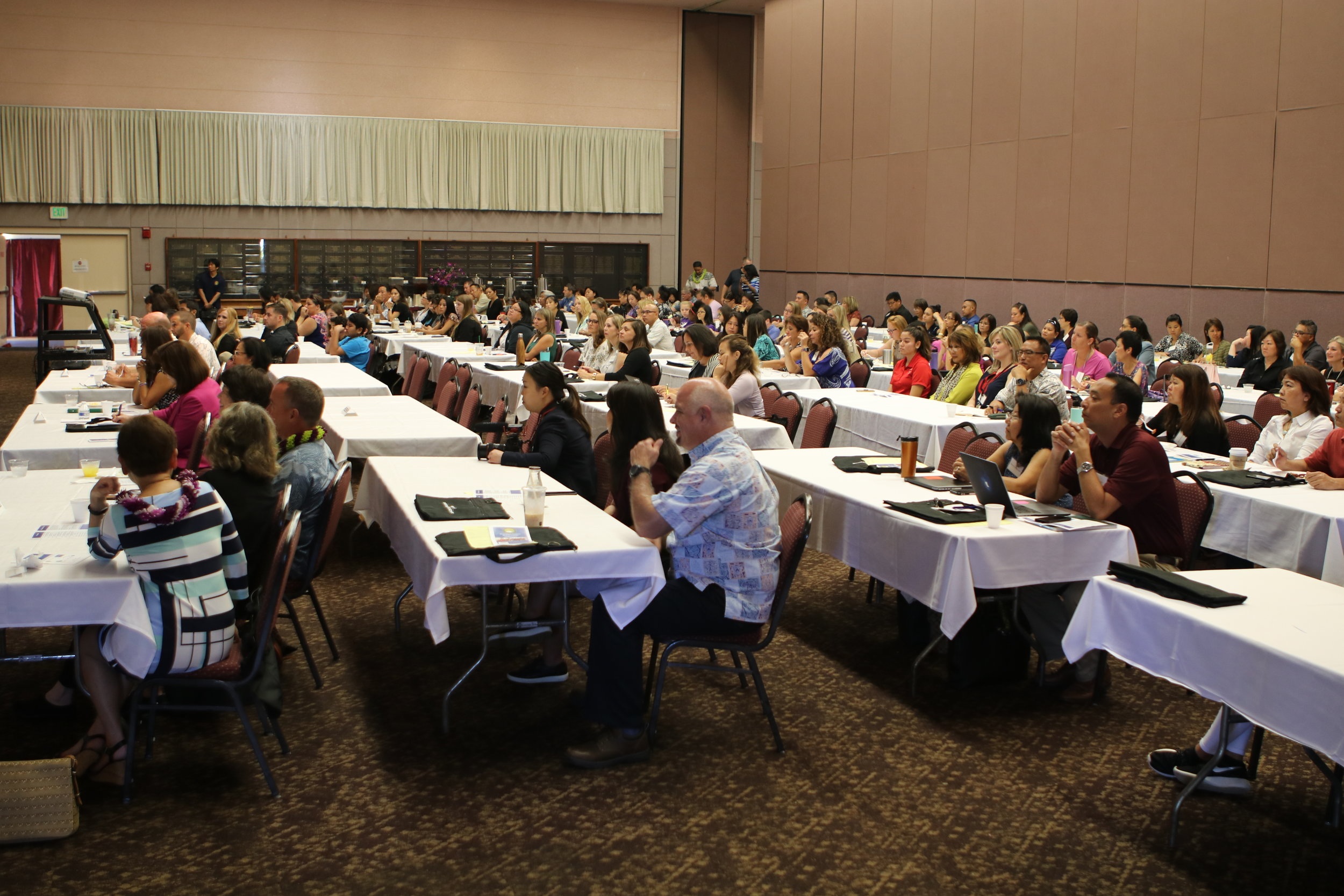 Educators from across the island engage in the history, overview, and reasons why transition centers were started.  (Copy)