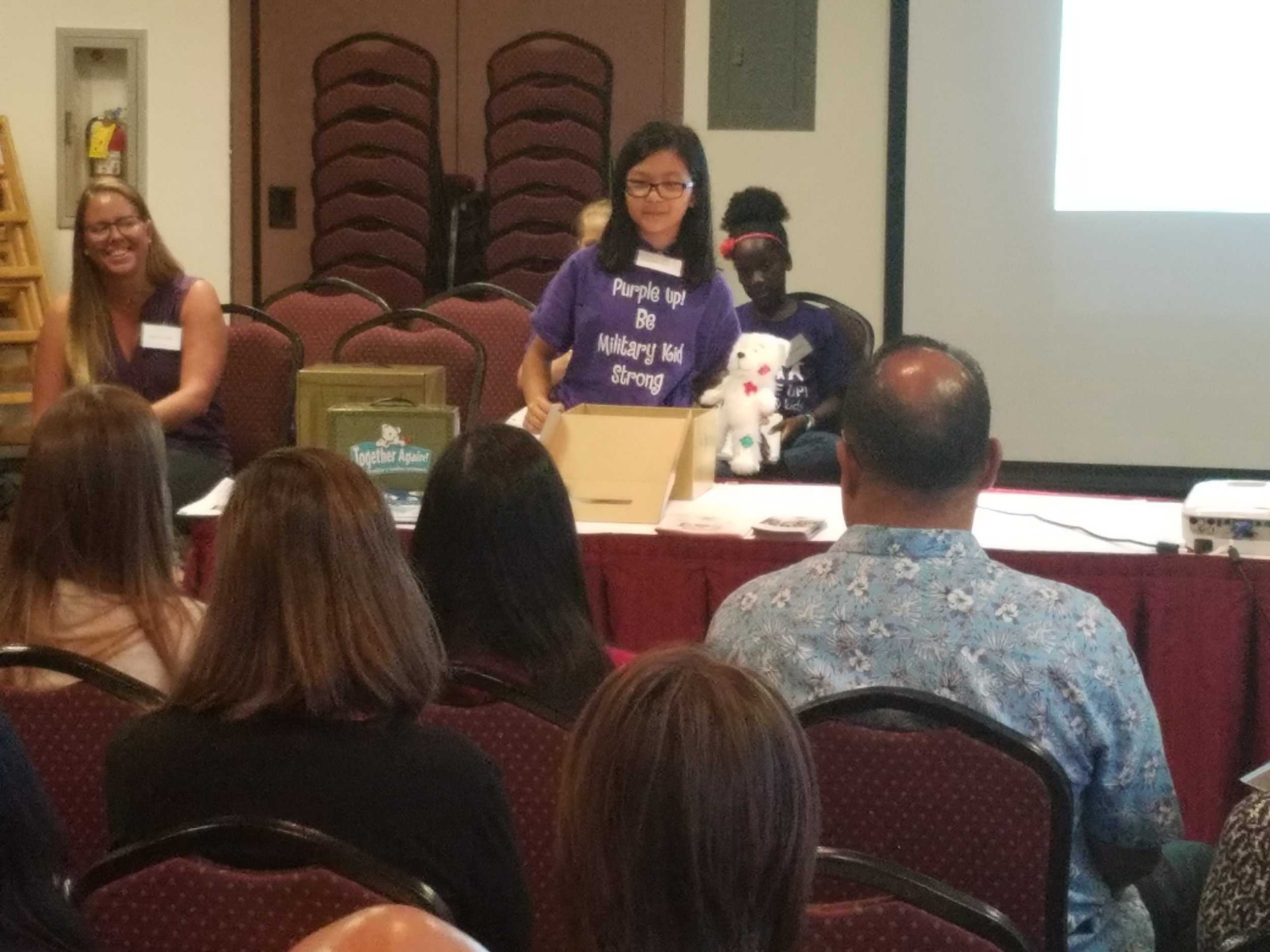 Students from Pearl Harbor Kai Elementary School talked about the Anchored4Life program.