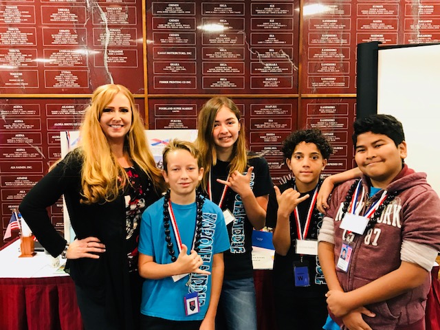 Kapolei Middle School student ambassadors.