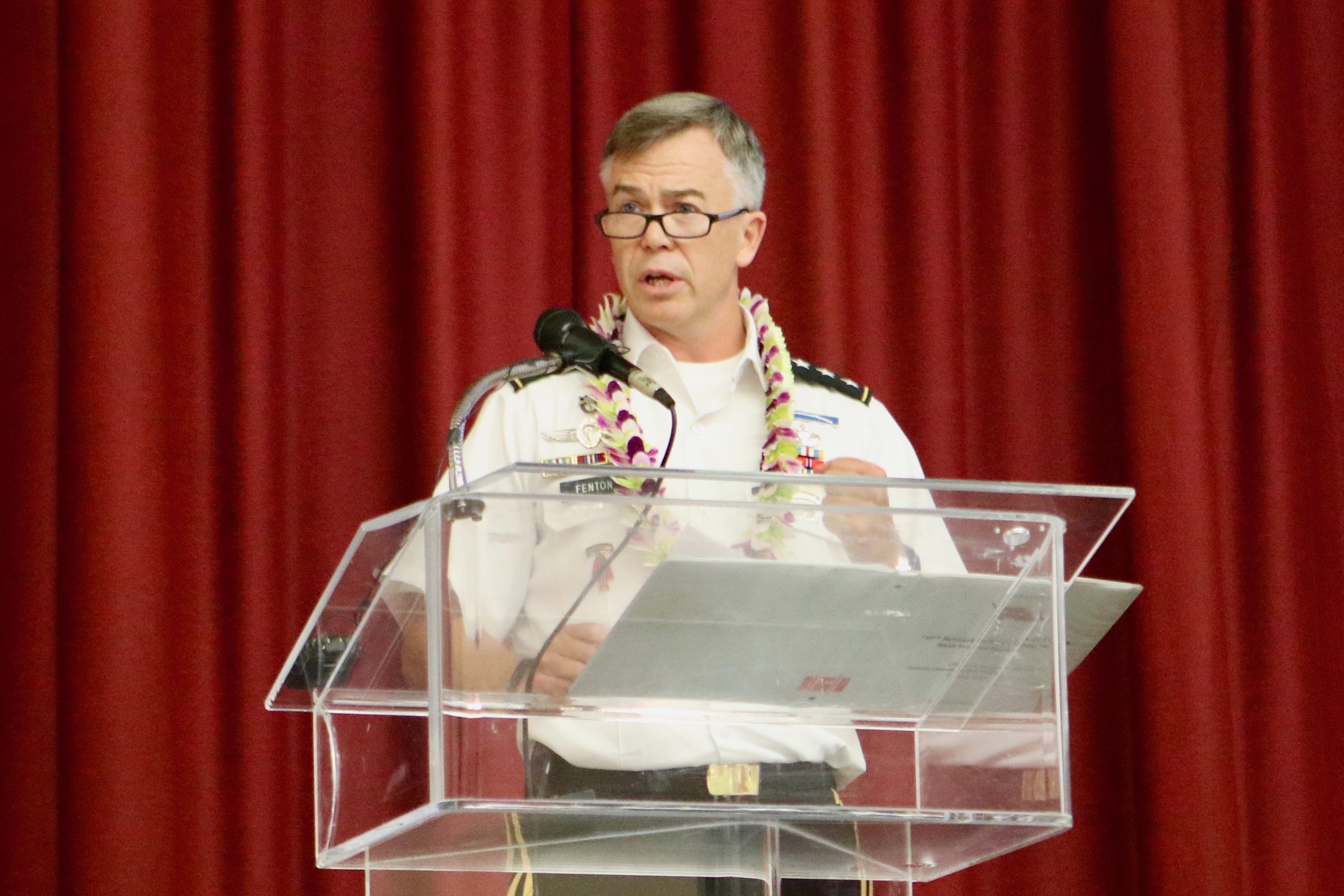 LTG Bryan P. Fenton, Deputy Commander of  USPACOM speaks from personal experiences working with Transition Centers in Hawaii. (Copy)