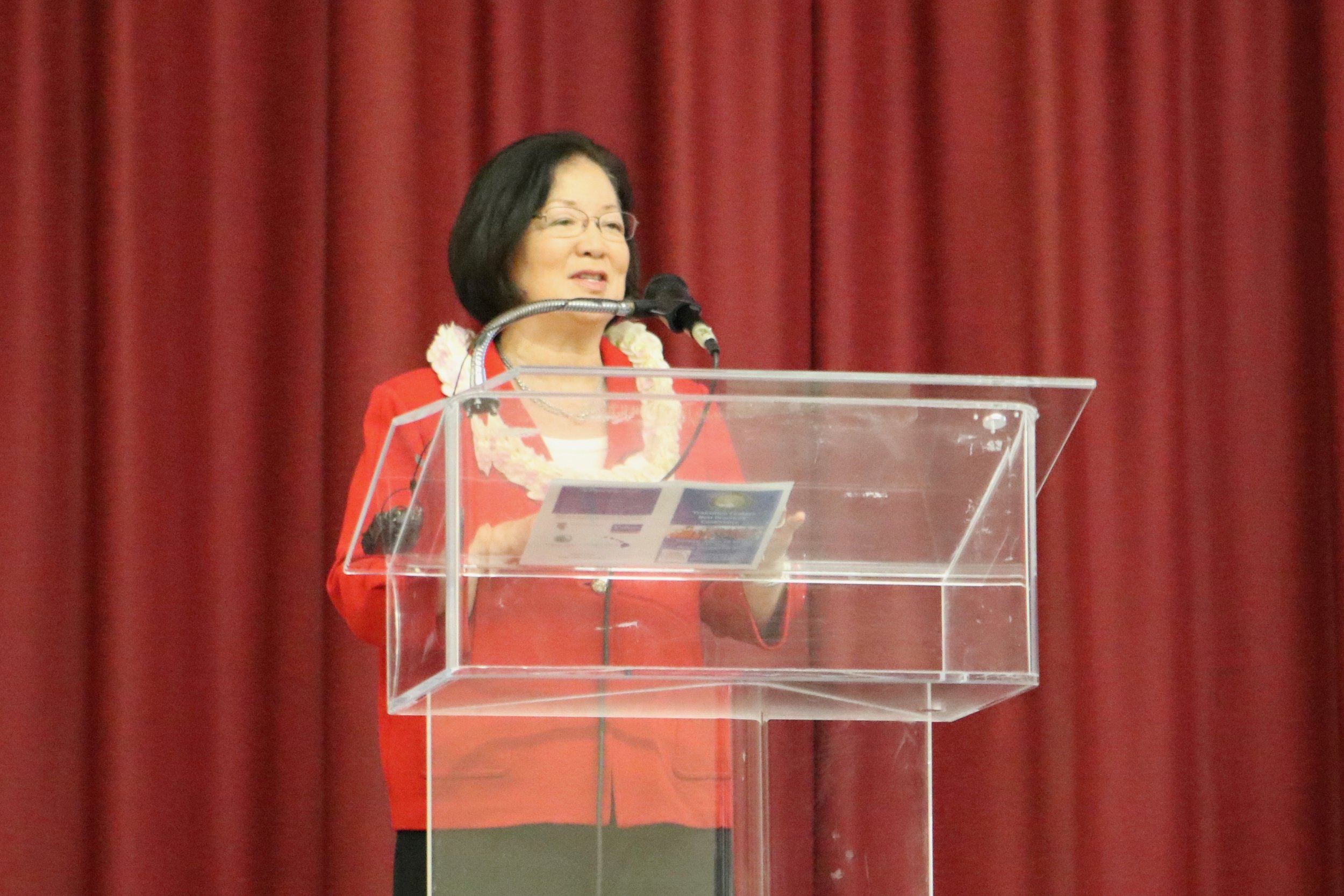 The conference kicked off with opening remarks from United States Senator Mazie Hirono. (Copy)