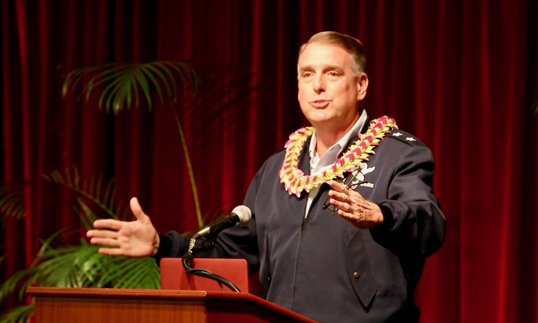 Major General Michael Minihan, Chief of Staff at the U.S. Indo-Pacific Command kicked off the conference with welcome remarks.