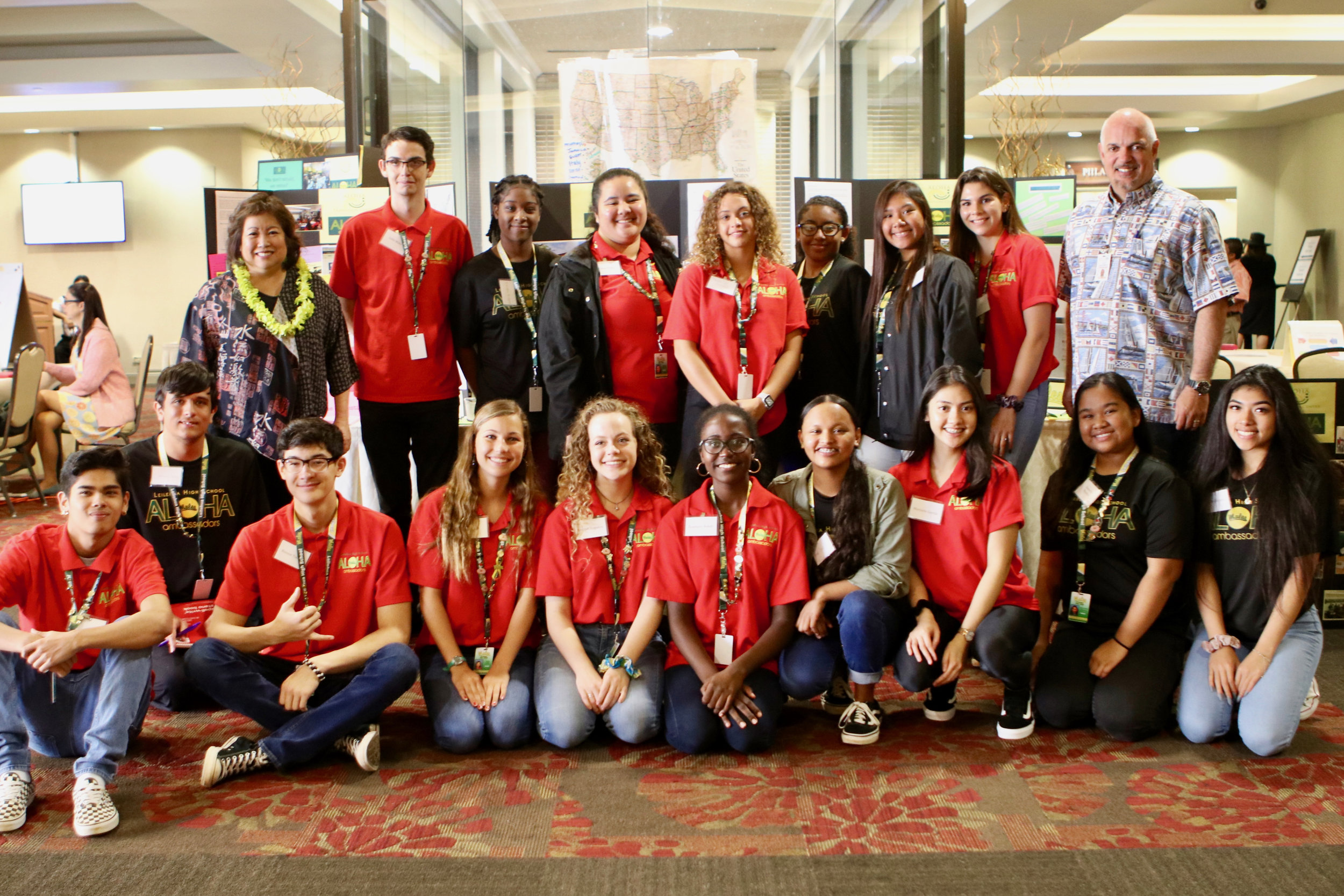 Leilehua Aloha Ambassadors returned to the conference this year to answer participant questions at their resource tables.