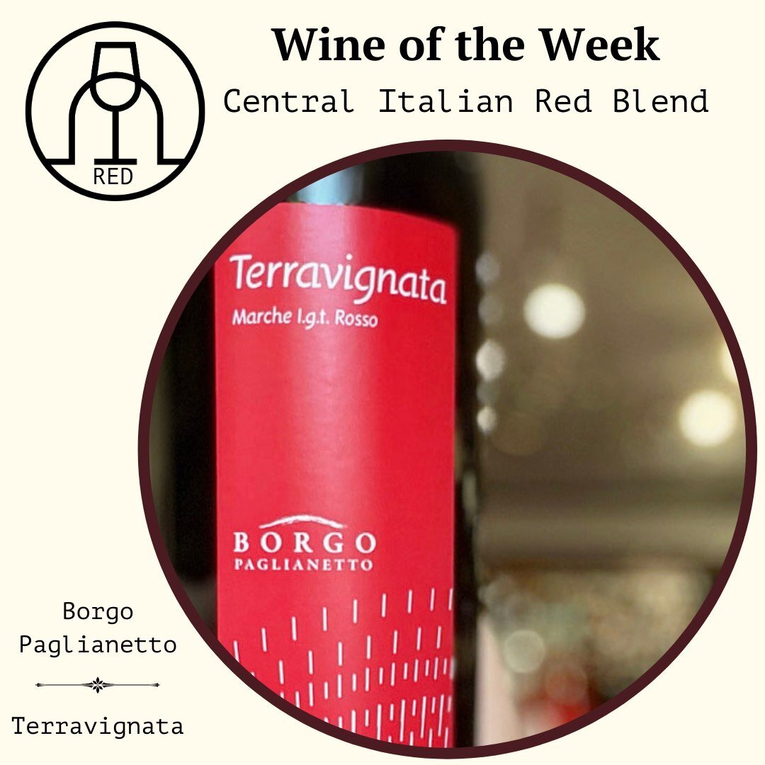 Red Wine of the Week - Dark and Juicy Central Italian Red!⁠
Borgo Paglianetto Terravignata Marche Rosso⁠
⁠
⁠
⁠
⁠
⁠
⁠
#marketstwine #wineoftheweek #wineswithstories #winesworthdiscovering #winesworthsharing #cvillewine #cville #shoplocal #4thstreetcvi