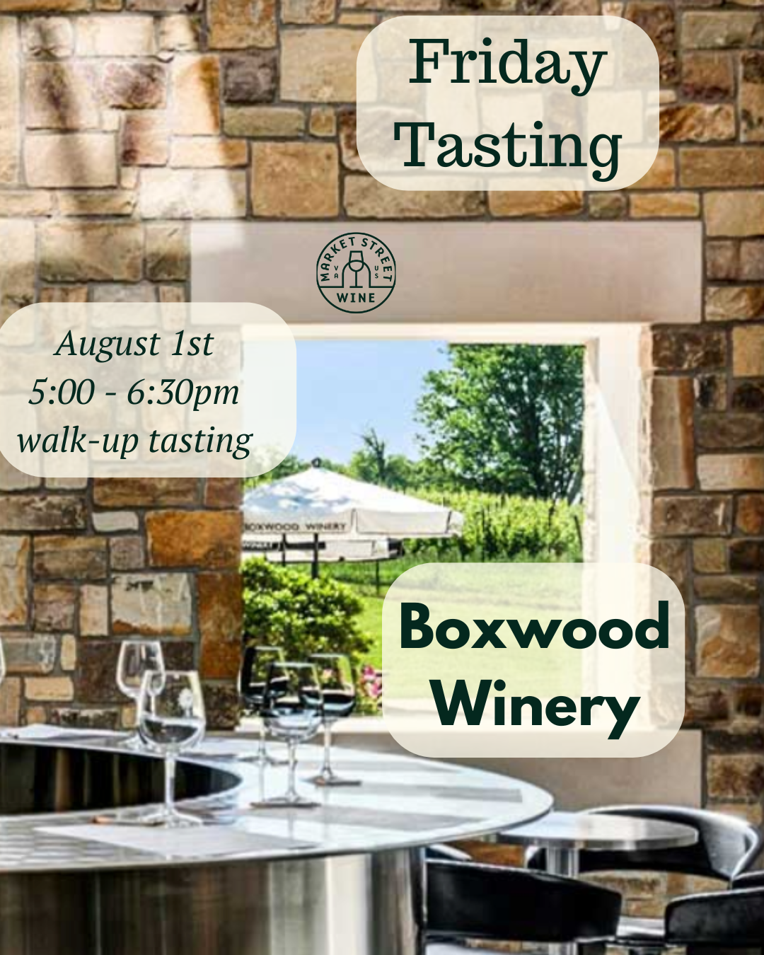 Friday Tasting : Boxwood Winery