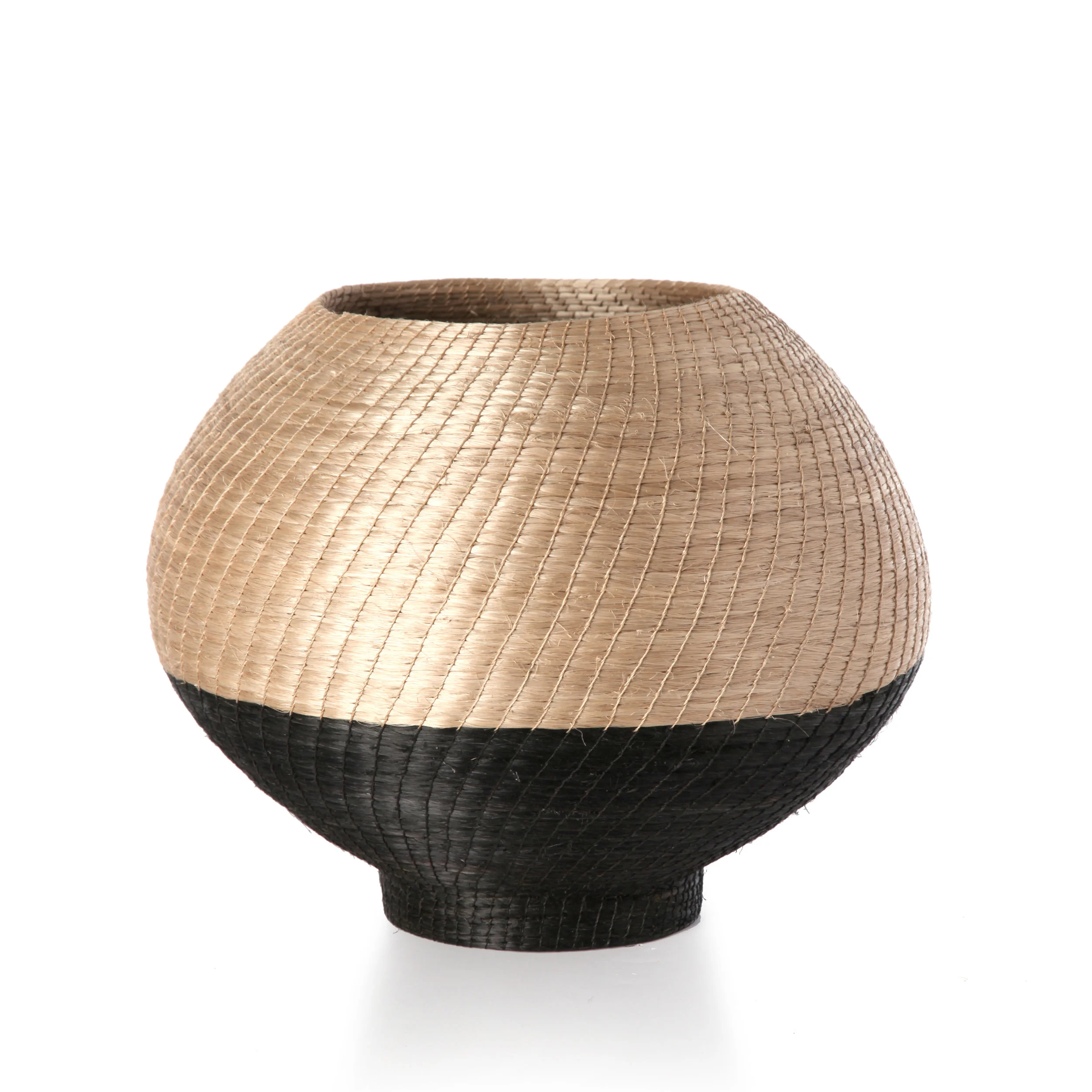 small halo vase flax/black