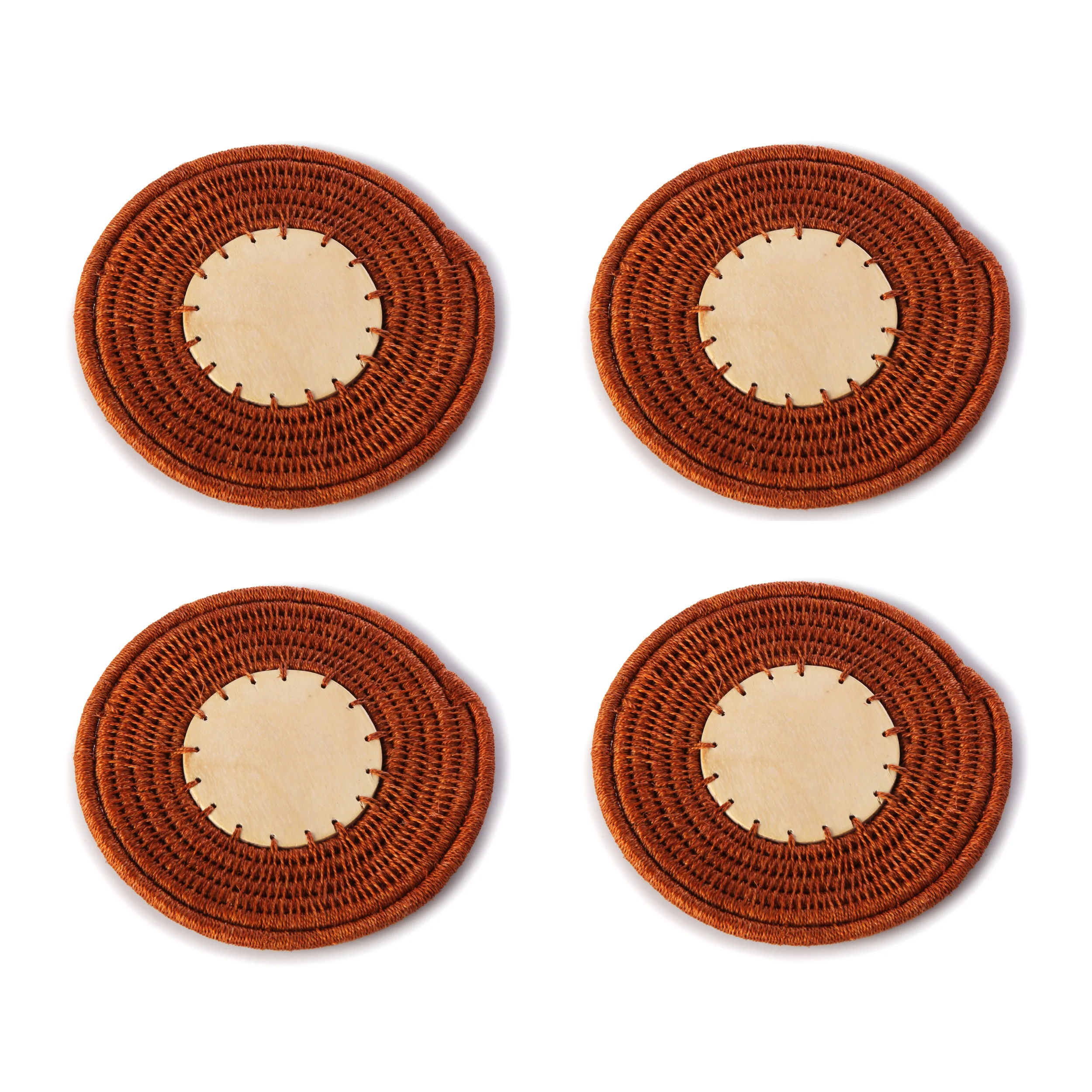 round coasters - ginger (set of 4)