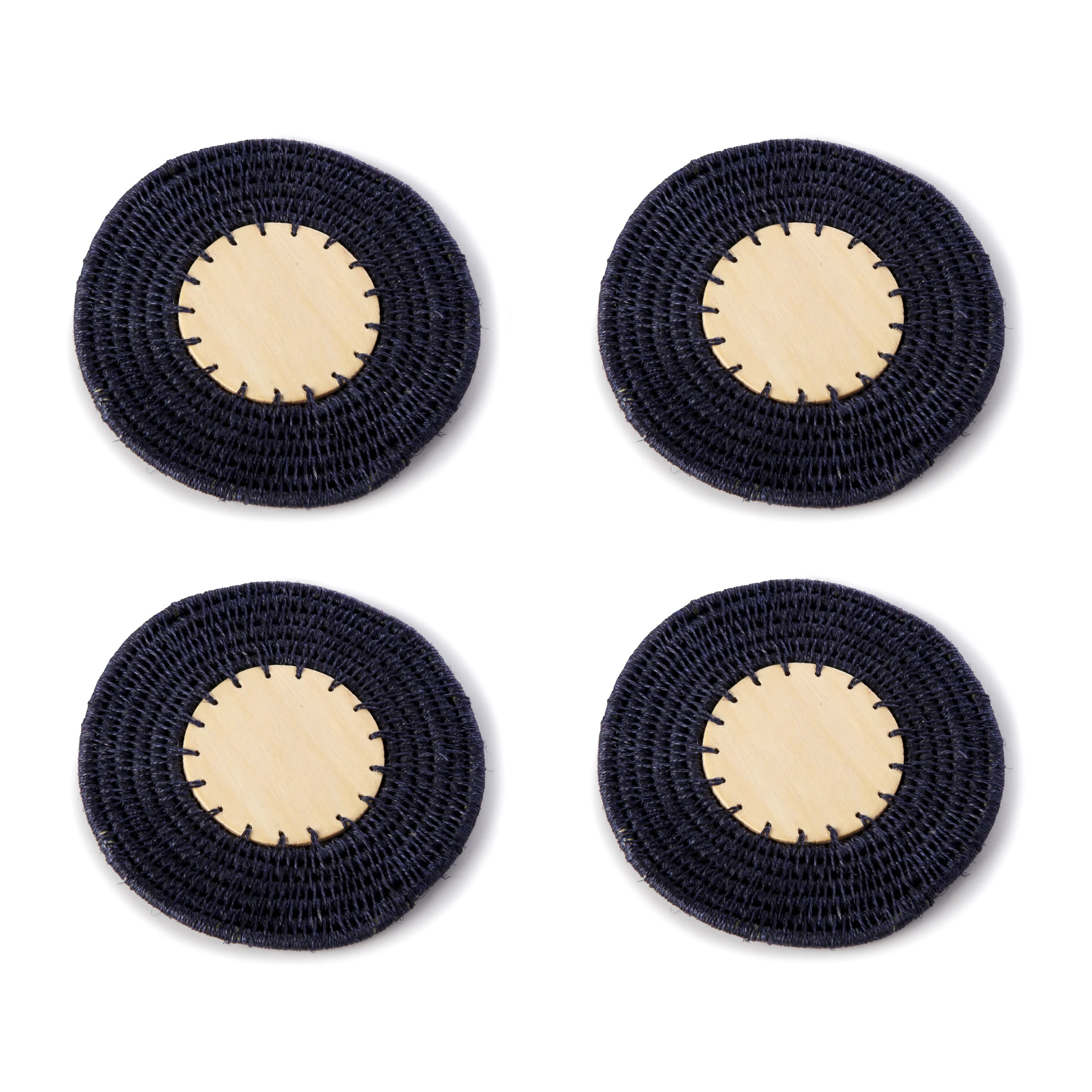 round coasters - indigo (set of 4)