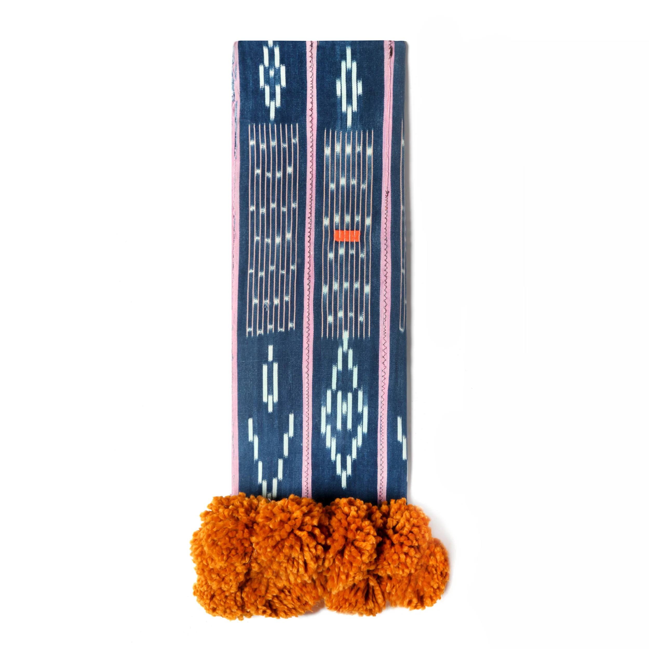 baoule pom pom throw  - caramel poms