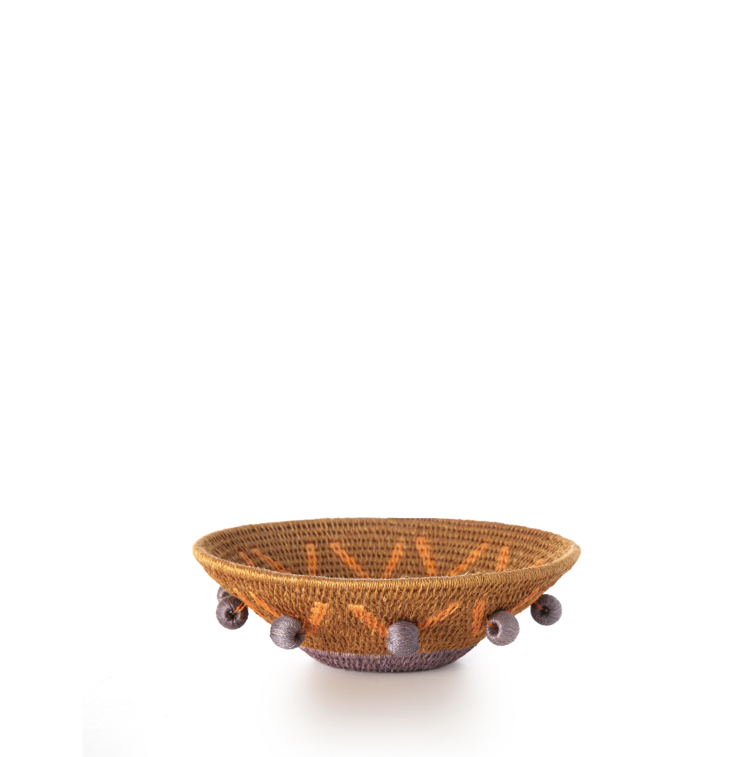wing mini basket  ochre/amber/      lilac
