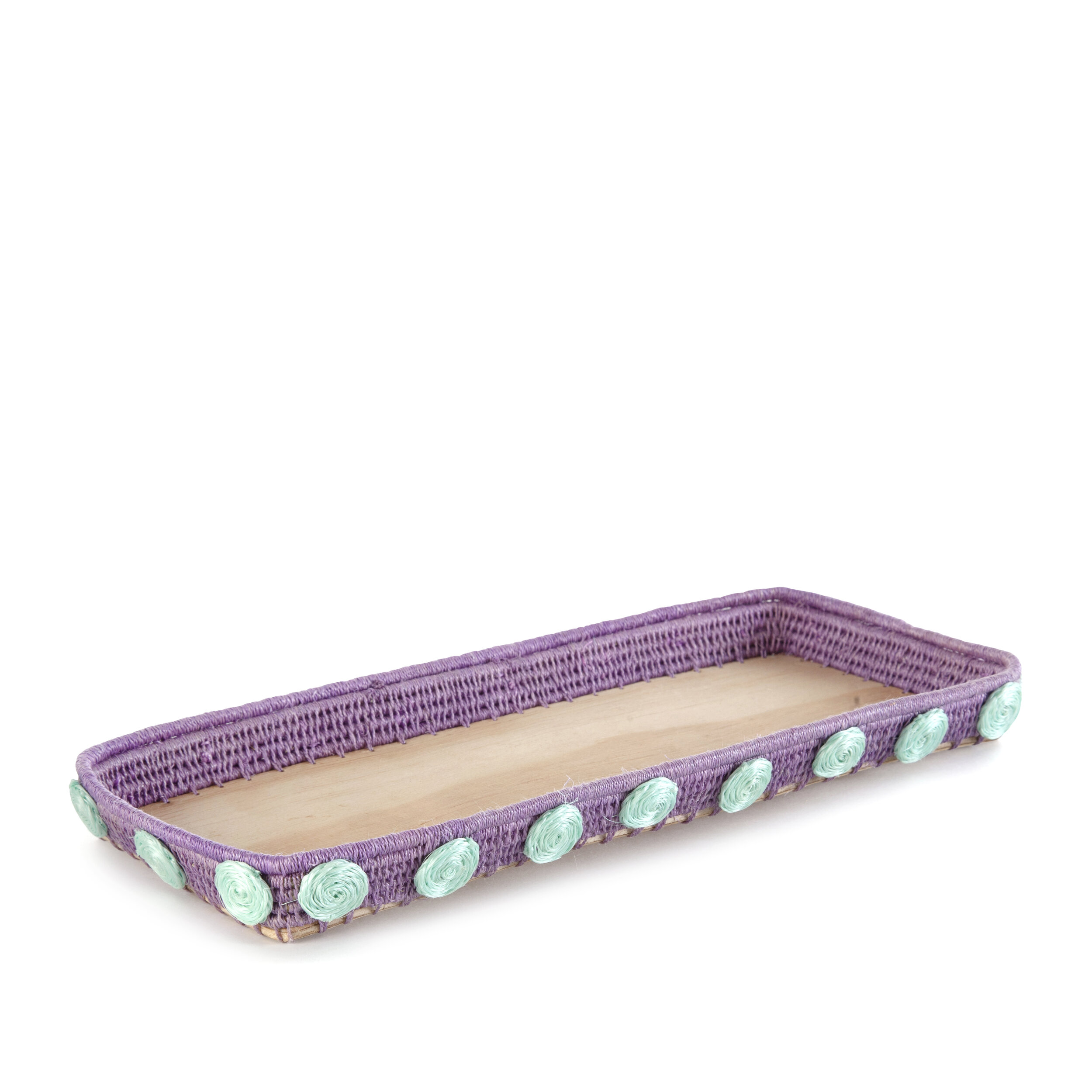 spotted bread basket  lilac