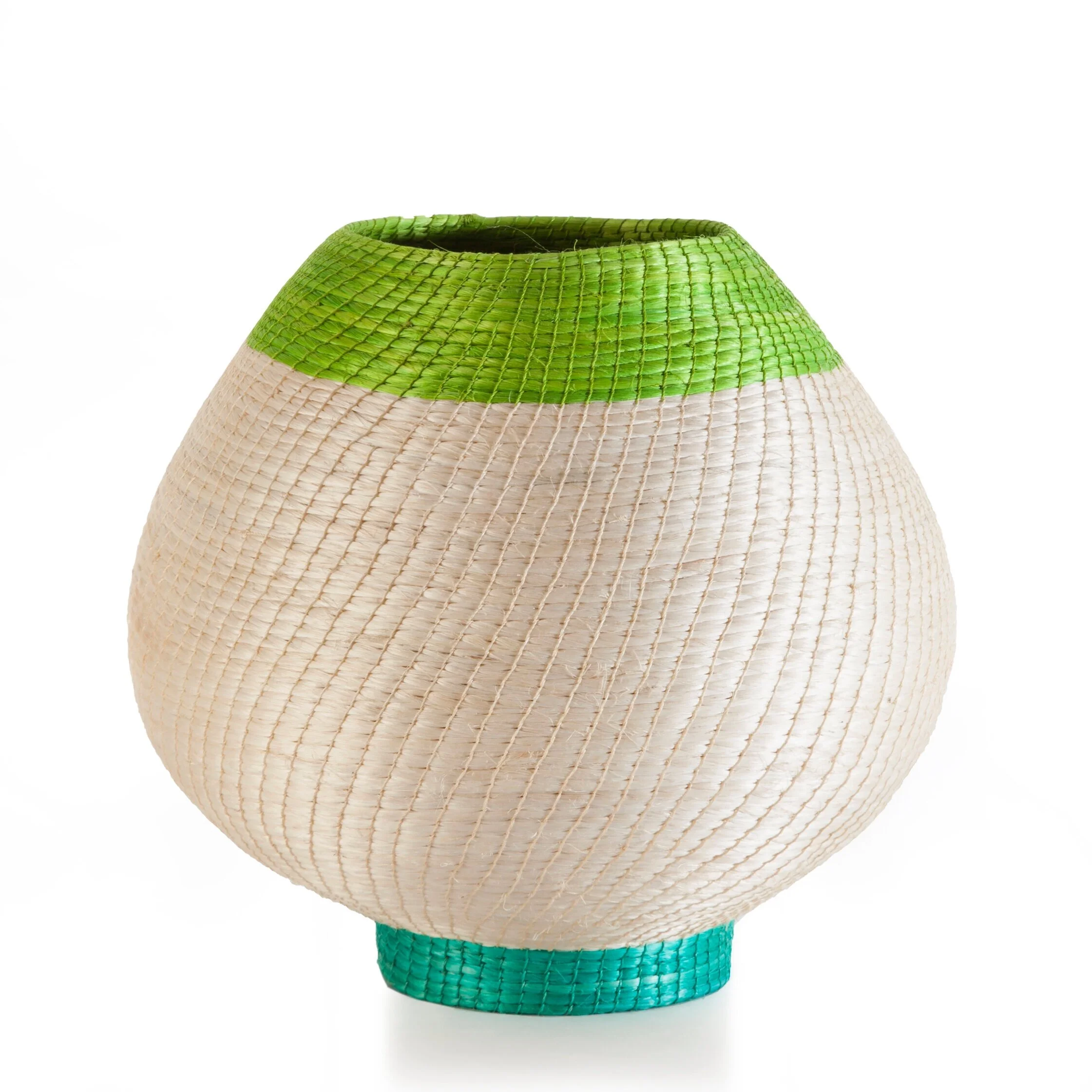 colorblock halo vase cream
