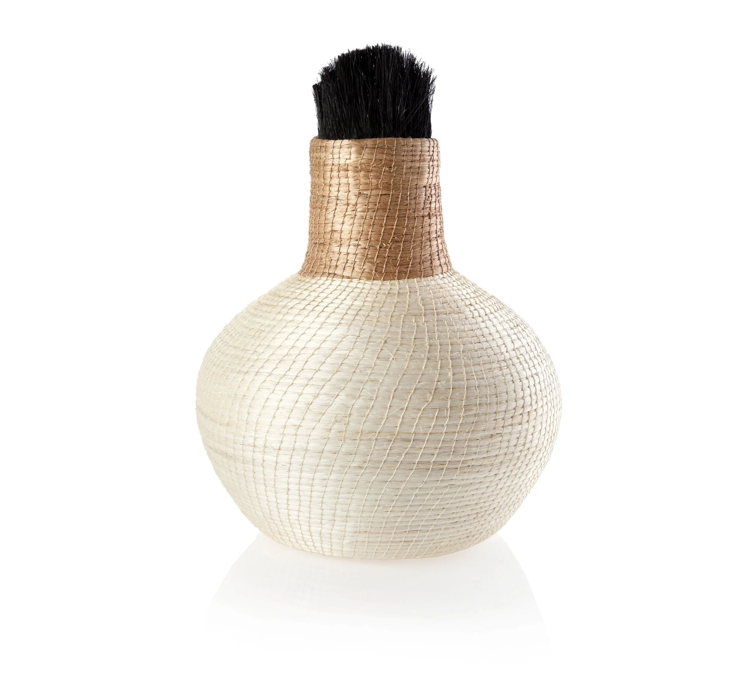colorblock ostrich vase cream + flax