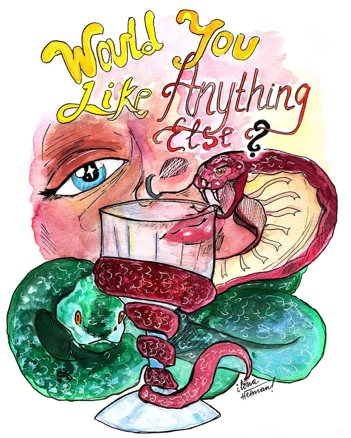 Welcome to the Bar! ̶Y̶o̶u̶ ̶s̶h̶o̶u̶l̶d̶ ̶l̶e̶a̶v̶e̶ Tip Well.

#illustration #poster #art