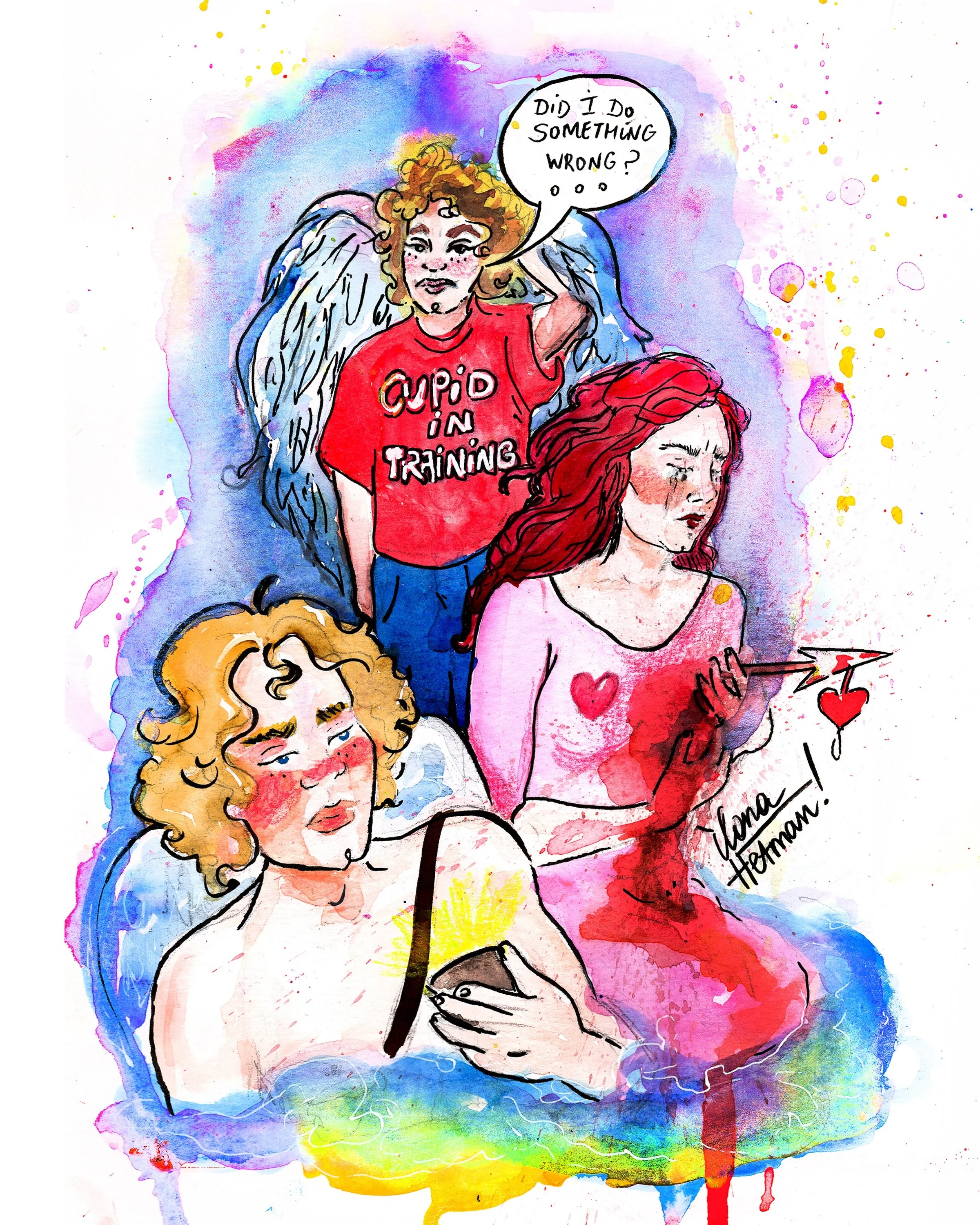 No worries, better luck next time! Numero tre from &ldquo;Bleeding Heart&rdquo; collection ❣️

This series was inspired by some of my Valentine&rsquo;s Day sketches from 2025 🫀

#ilonahetman #watercolourartist