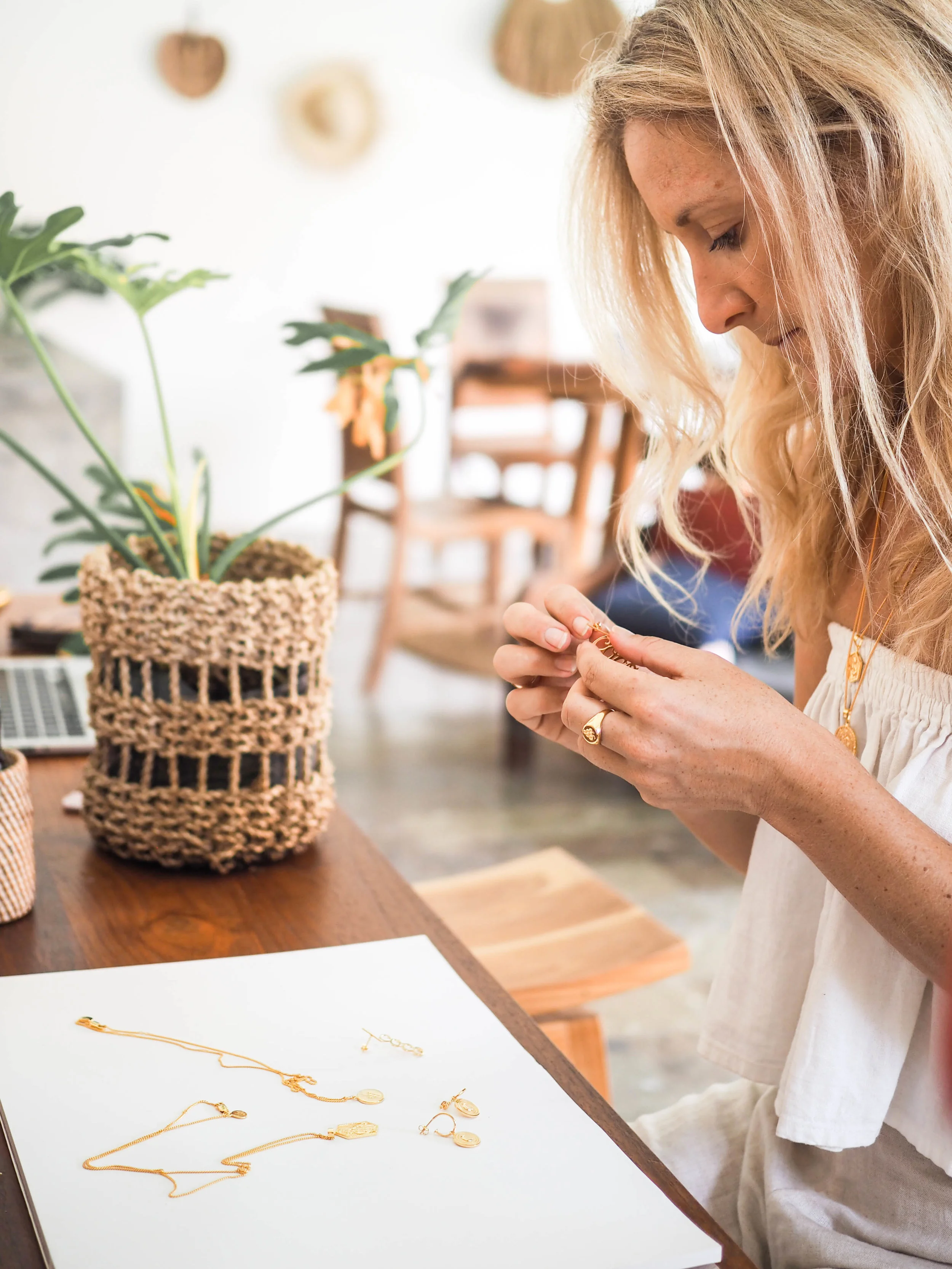 Rosie at work in her studio | PC: La Luna Rose