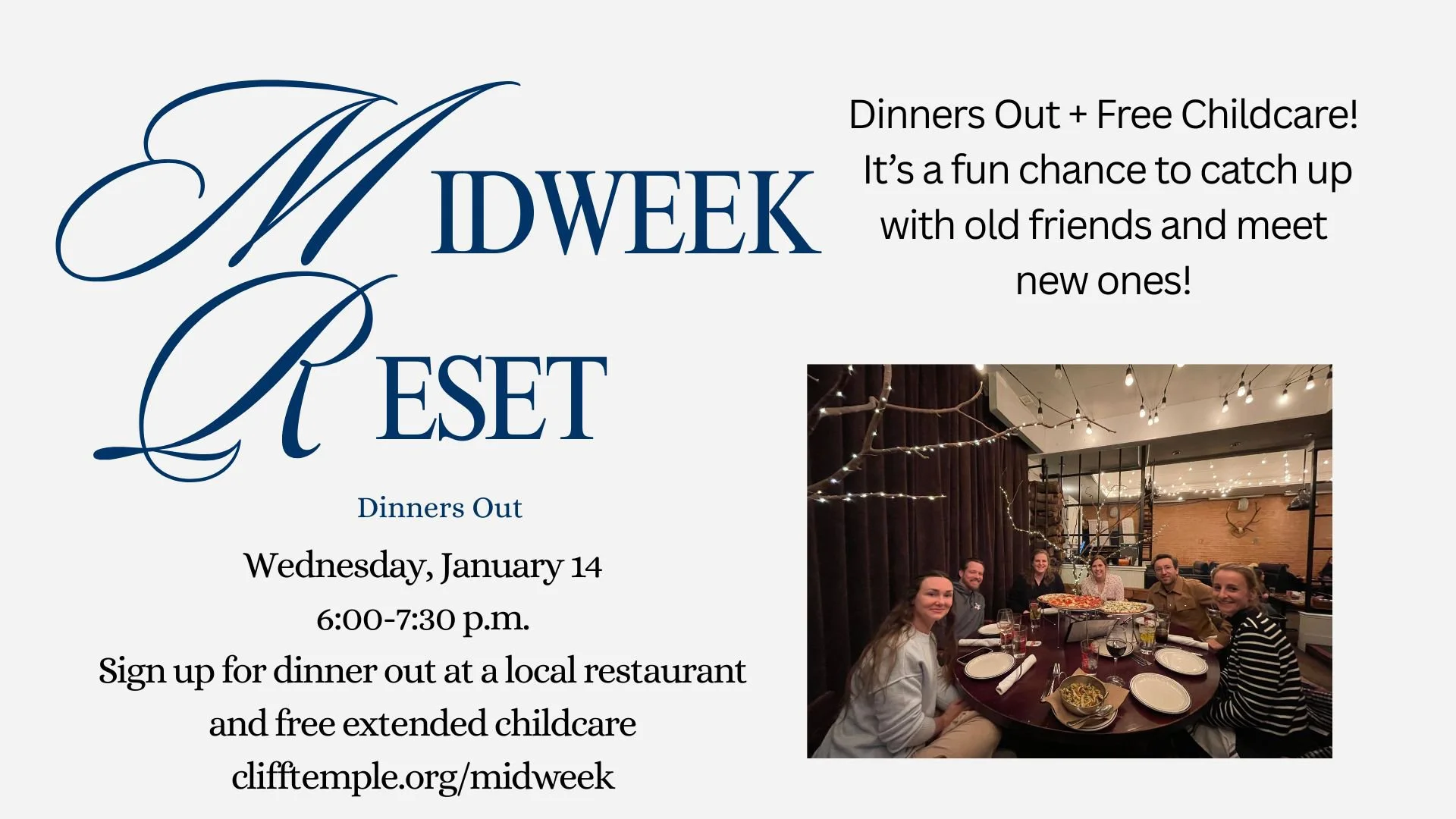 Midweek Reset - Dinner Out