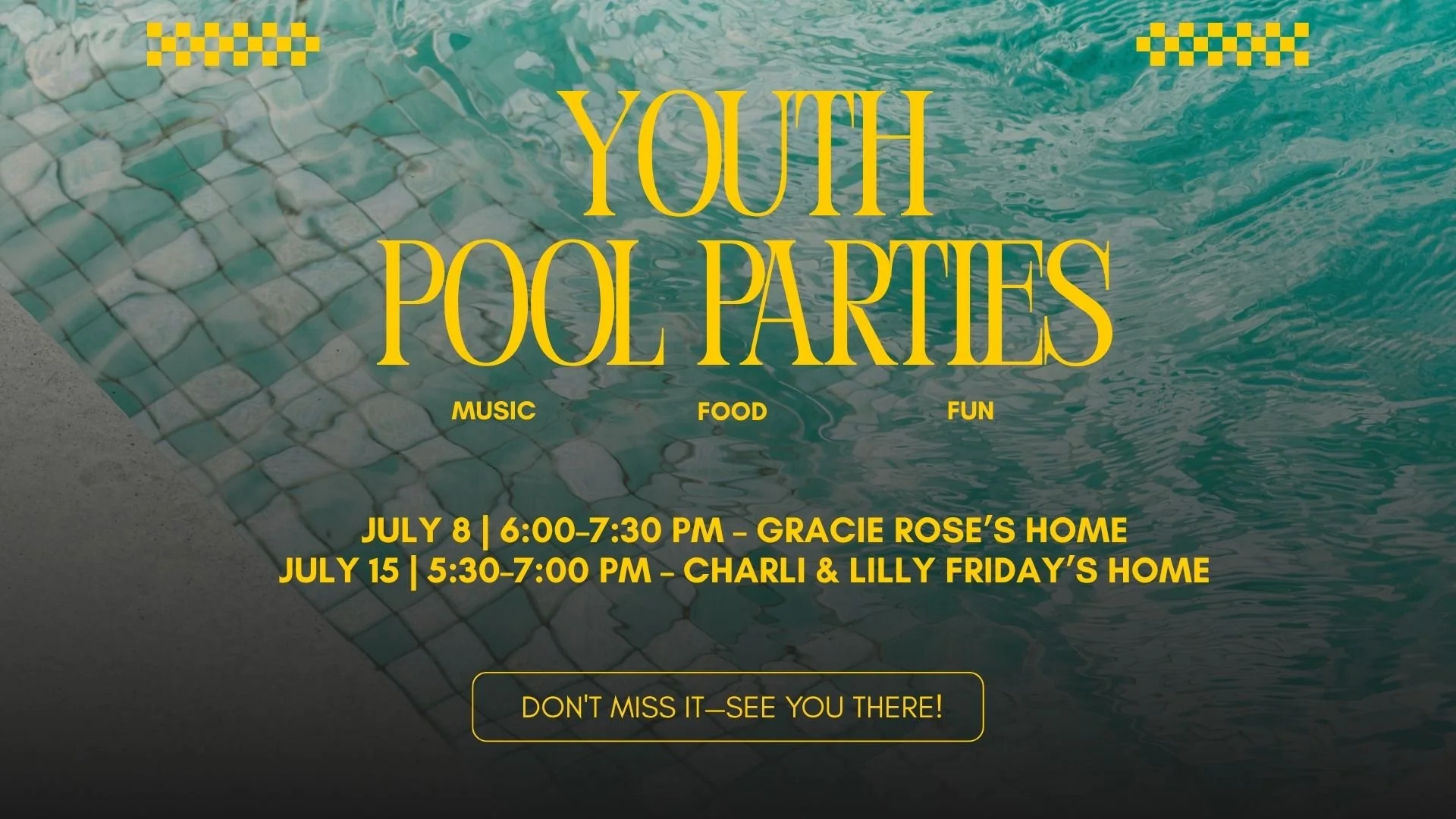 Youth Pool Party at Gracie Rose's home