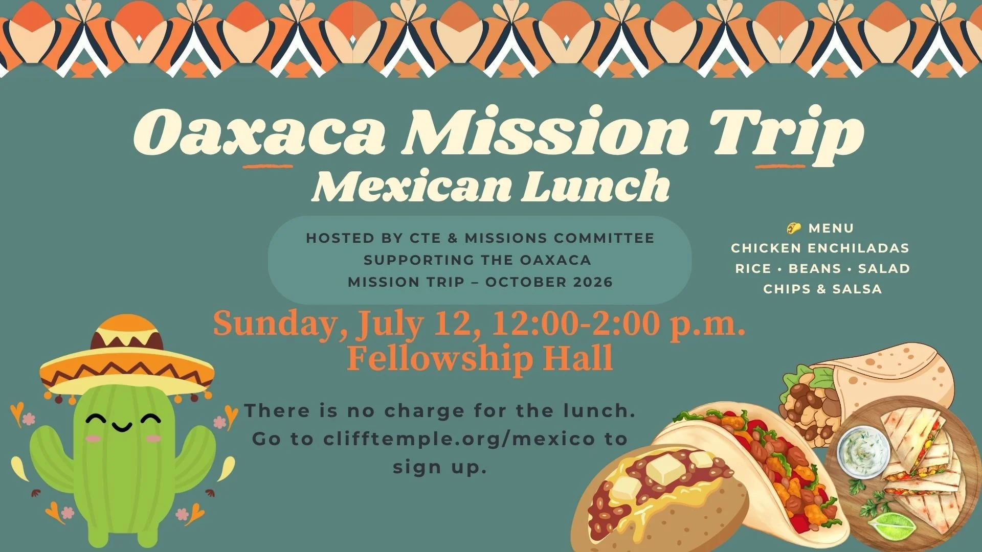 Oaxaca Mission Trip Mexican Lunch