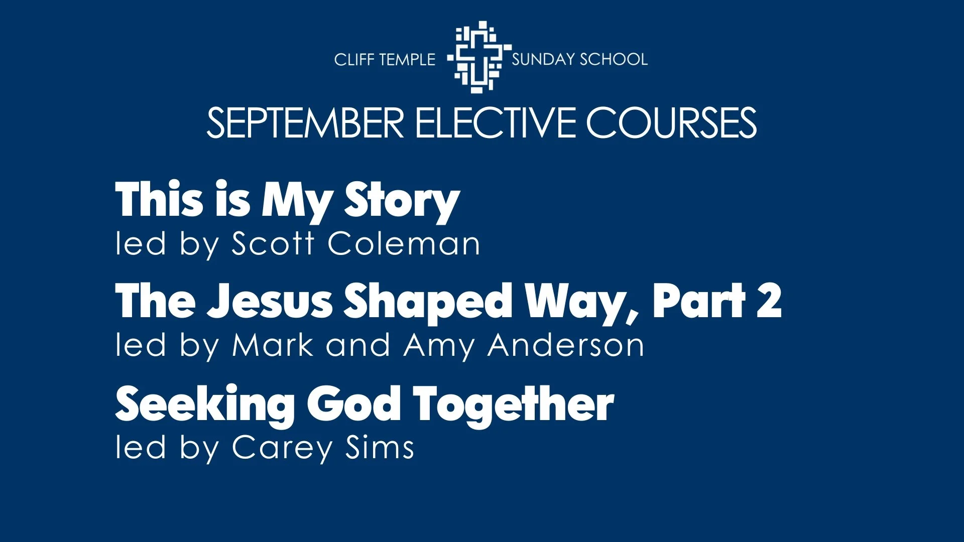 September Electives begin September 6