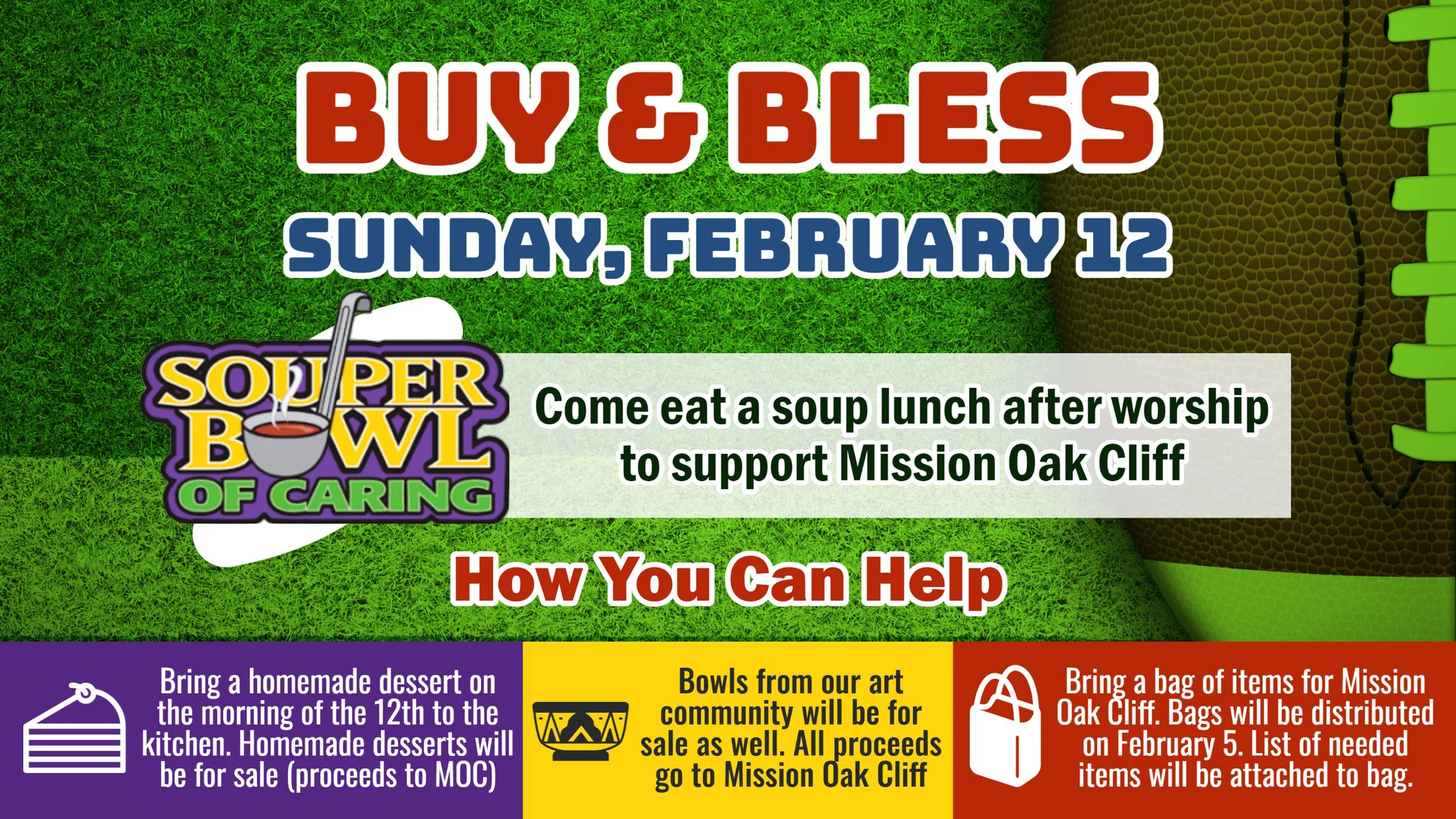 Souper Bowl of Caring — Cliff Temple Baptist Church