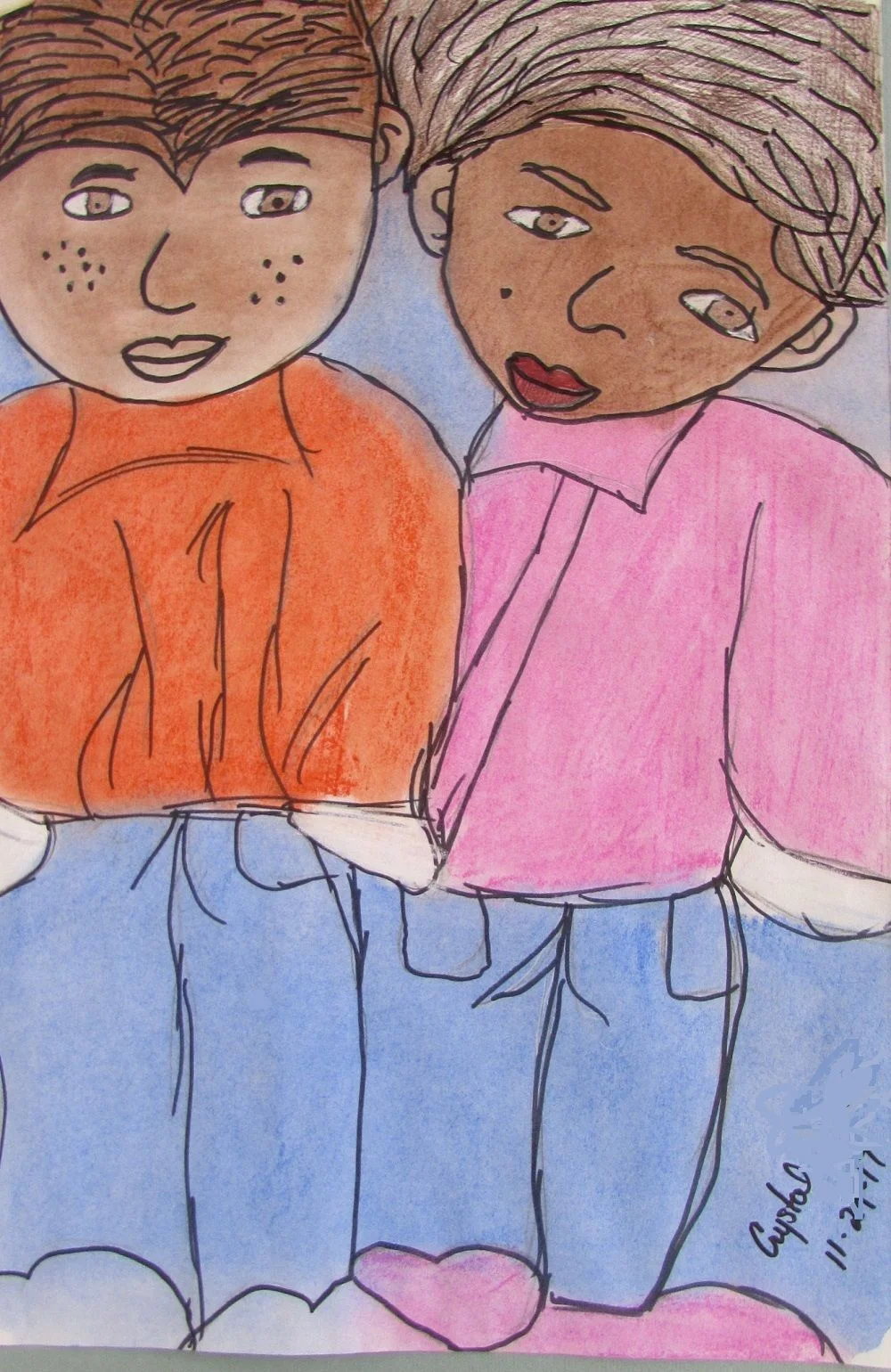 Pastel and Marker on 18x24 Paper Revelation Artist: Crystal L. 