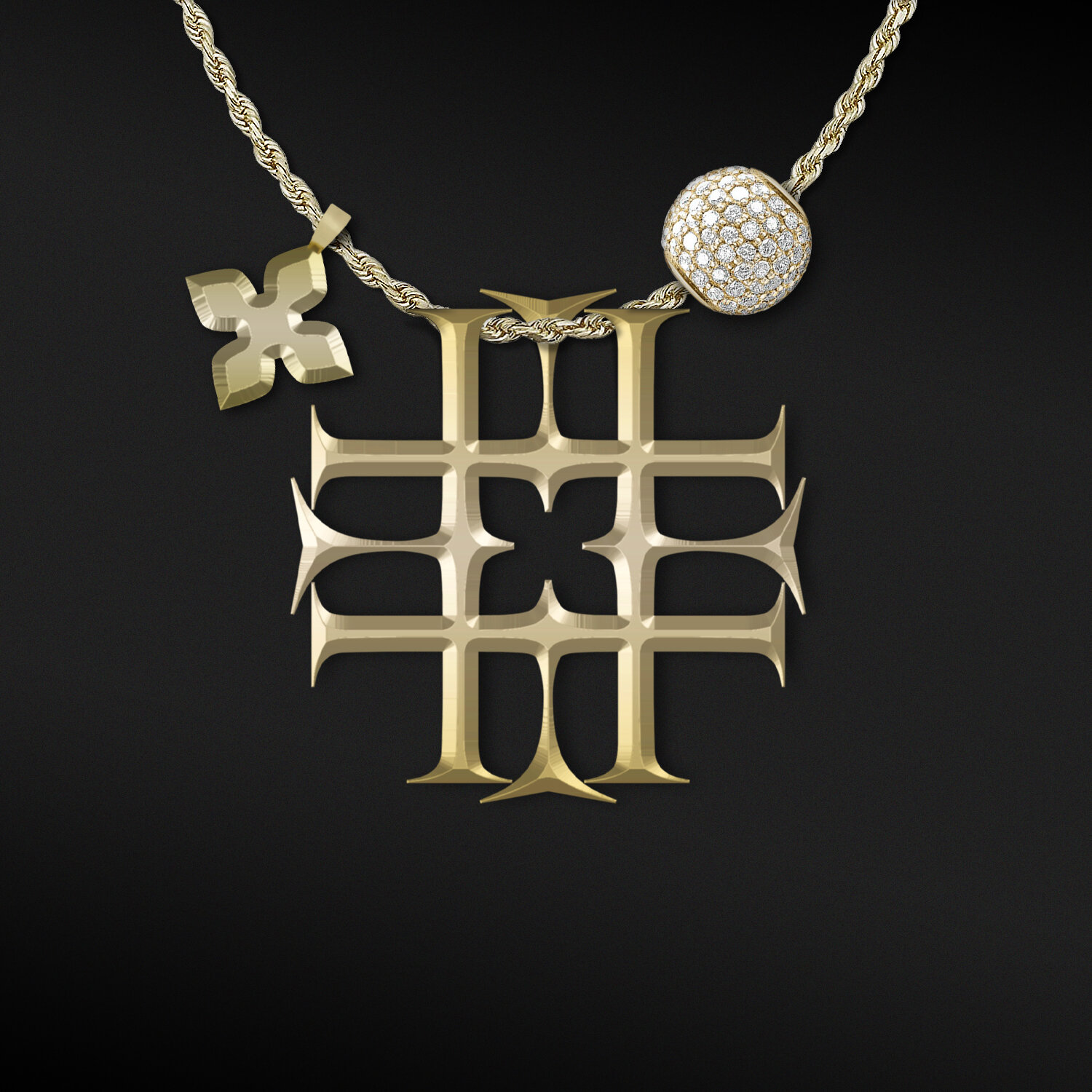 Cross &amp; Clover Necklace