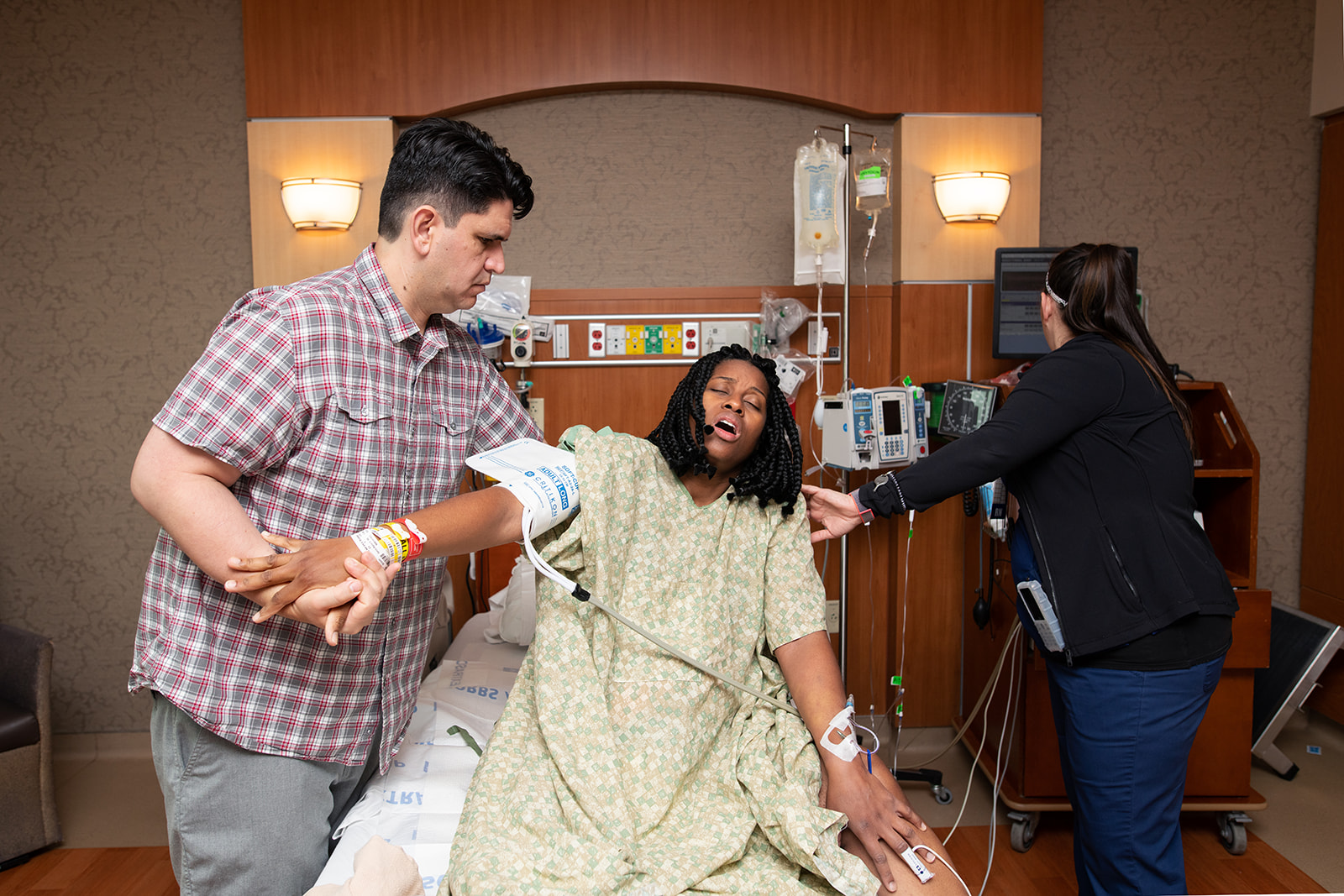 Mom hitting transition in labor
